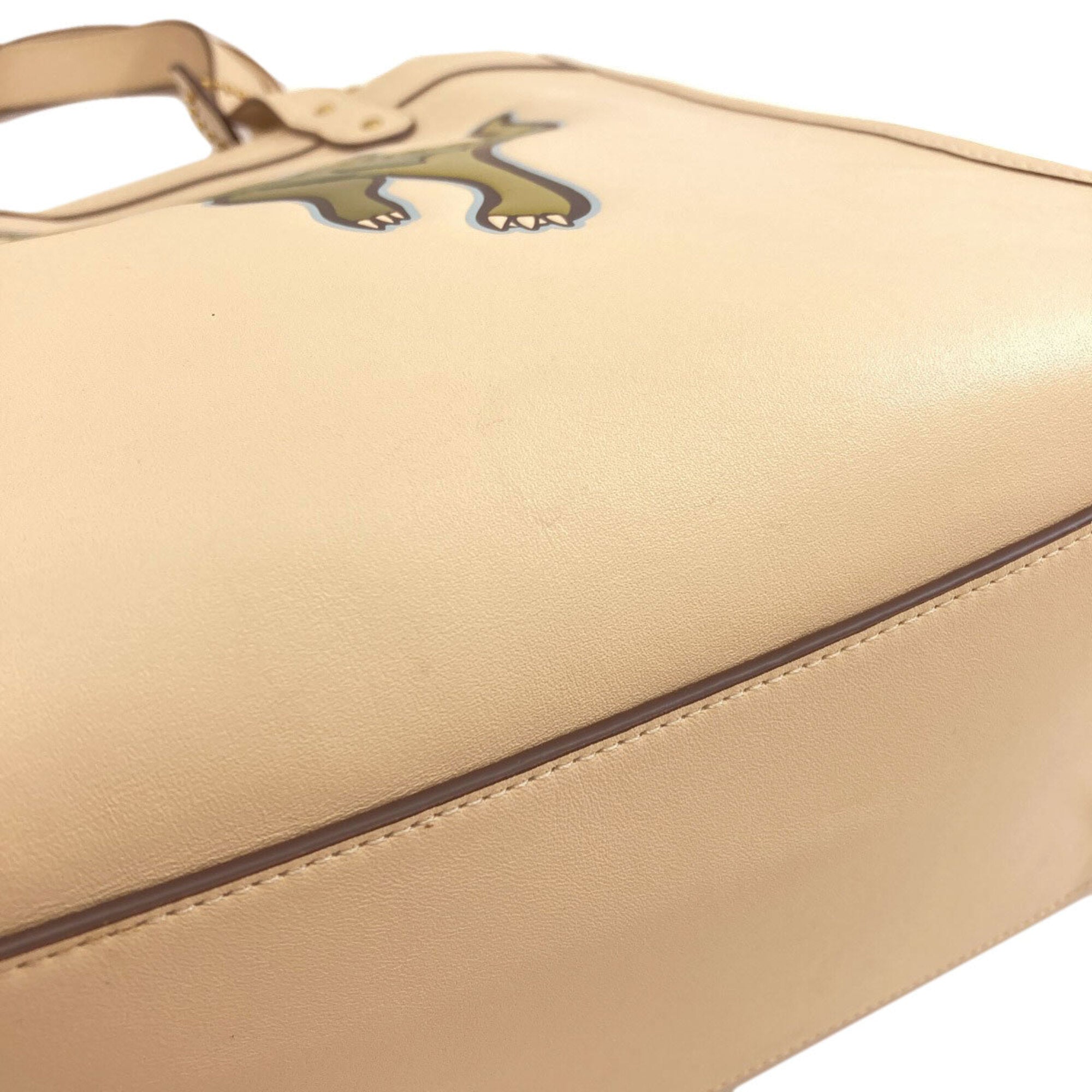 Coach Beige Leather Tote Bag (Pre-Owned)