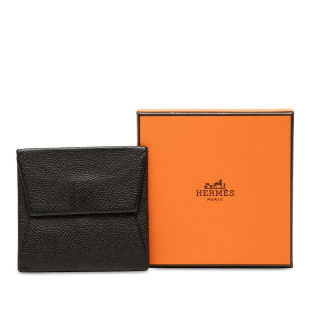 Hermes Black Epsom Leather Coin Purse/Coin Case (Pre-Owned)