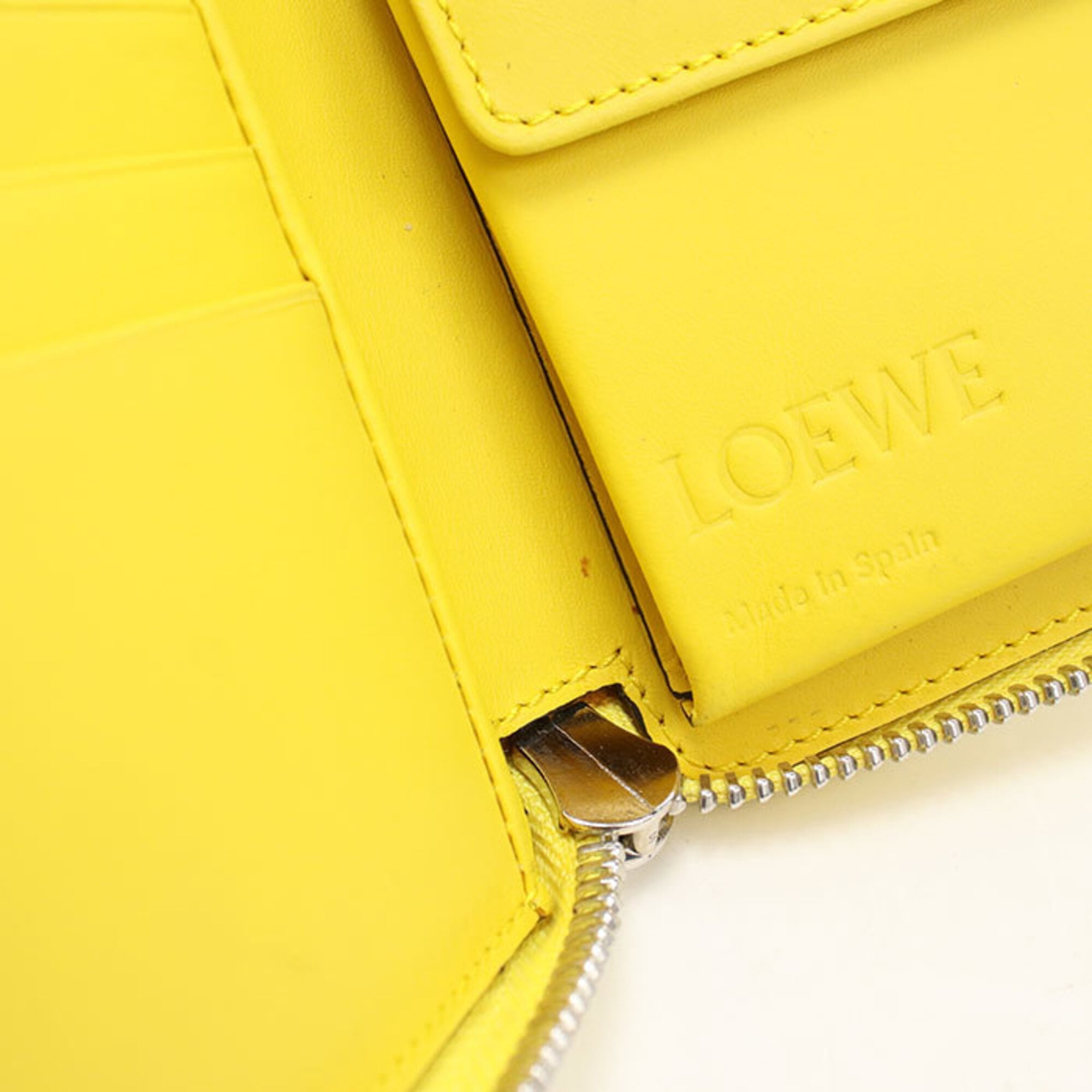 Loewe Yellow Leather Wallet (Bi-Fold) (Pre-Owned)