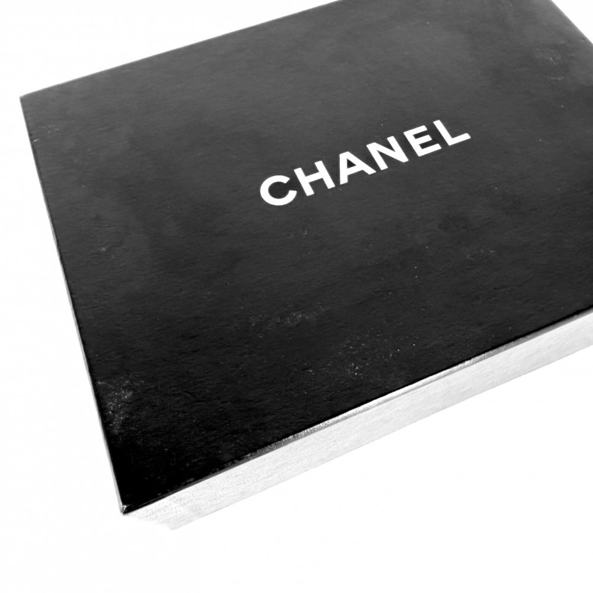Chanel Black White Grained Calfskin Chain/Shoulder Wallet (Pre-Owned)