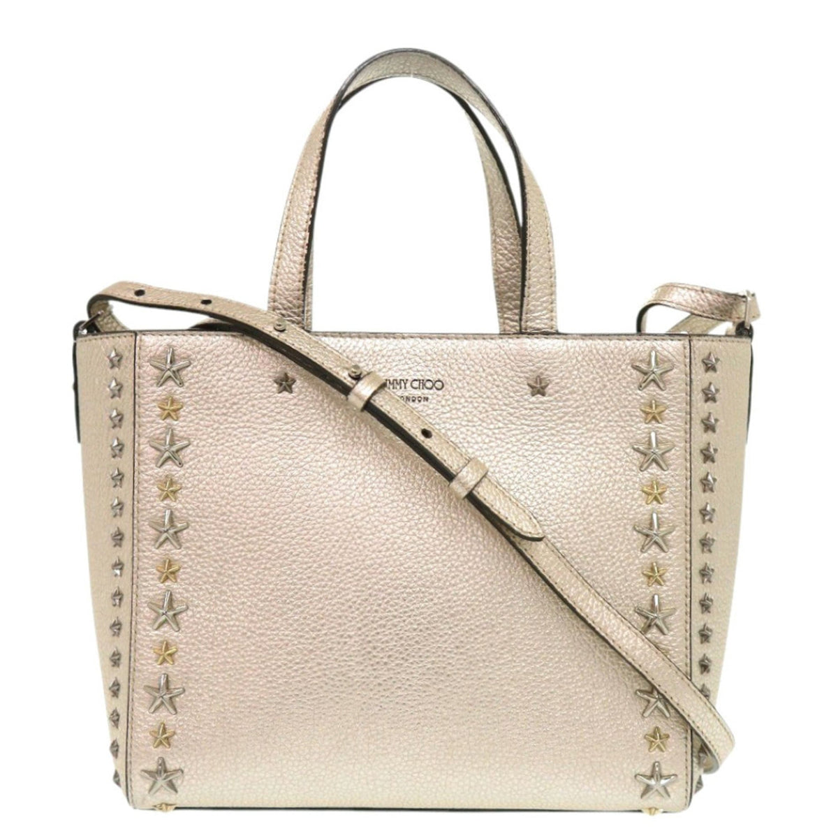 Jimmy Choo Gold Leather Handbag (Pre-Owned)