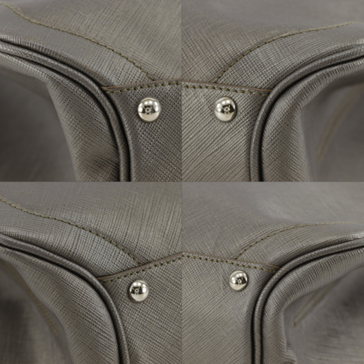 Salvatore Ferragamo Gray Leather Tote Bag (Pre-Owned)