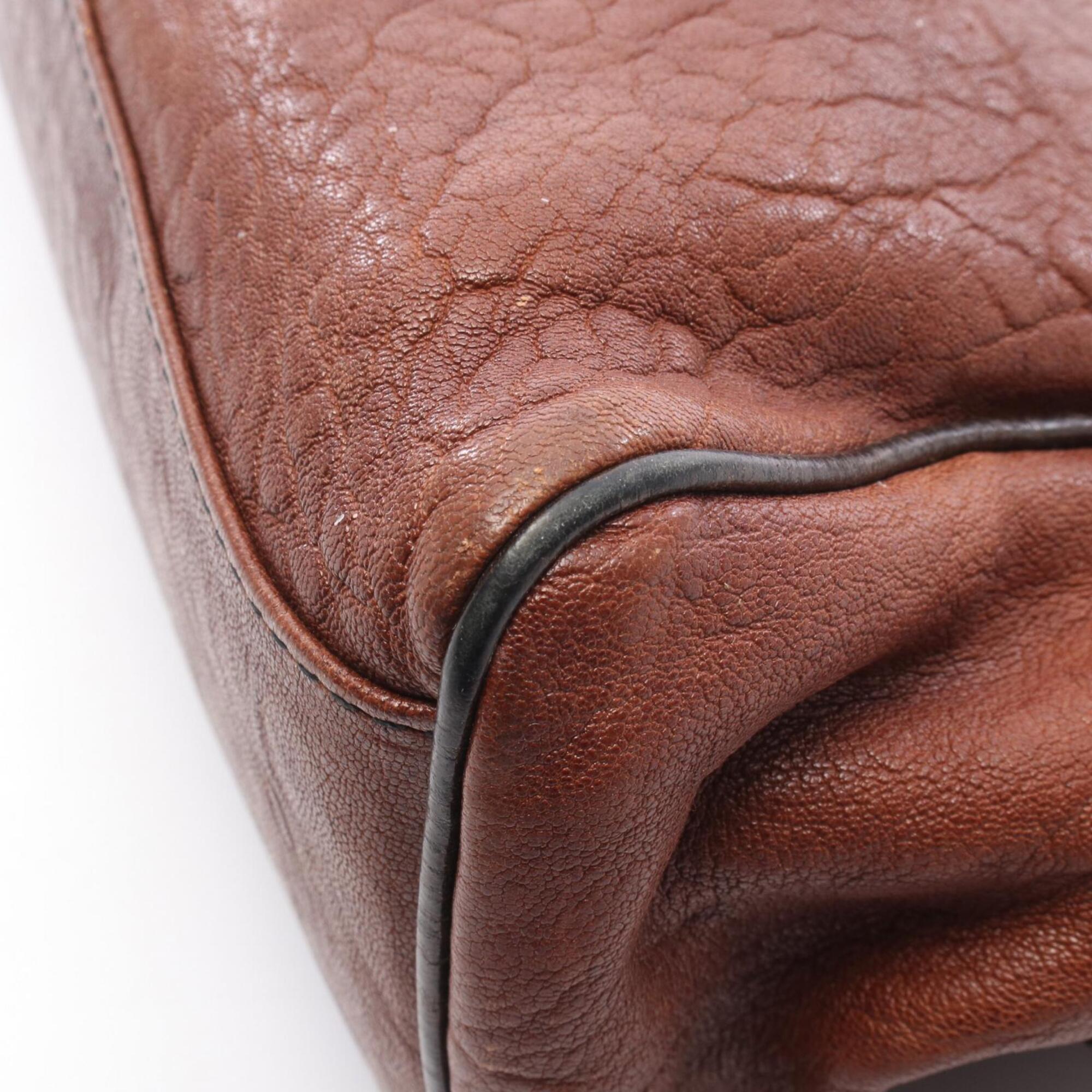 Fendi Brown Leather Handbag (Pre-Owned)