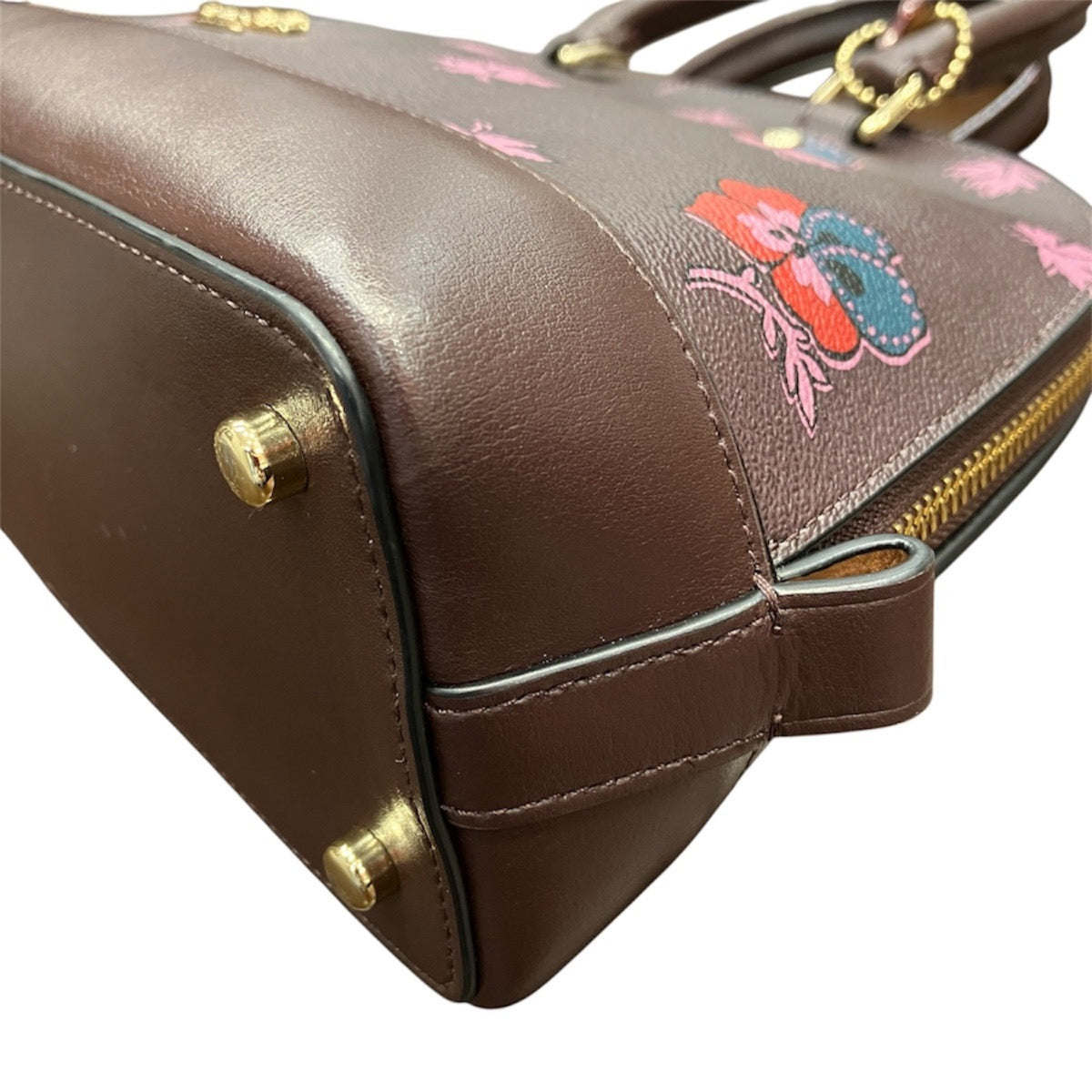 Coach Red Color Wine Pvc Leather Shoulder Bag (Pre-Owned)