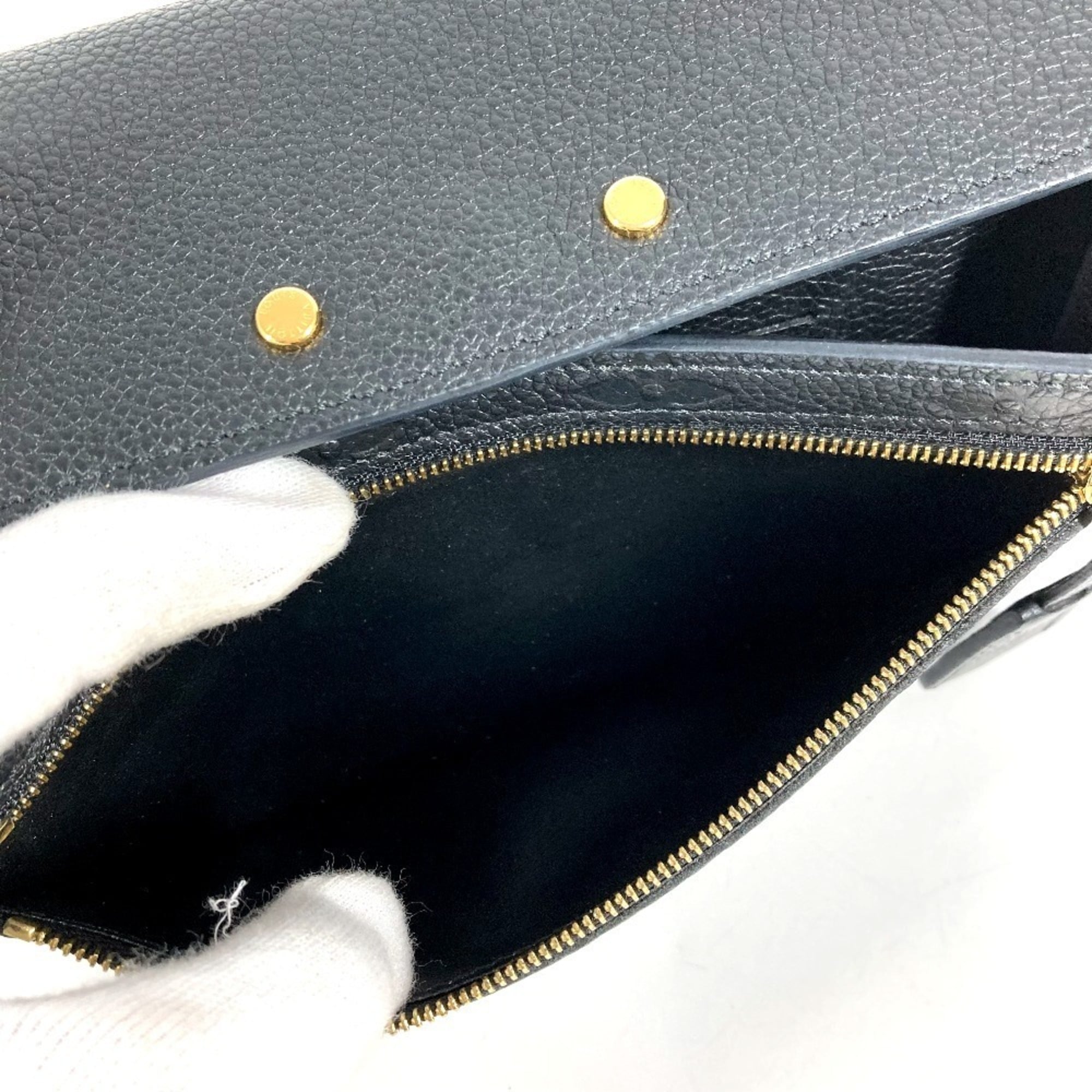 Louis Vuitton Monogram Empreinte Black Noir Monogram Empreinte Long Wallet (Bi-Fold) (Pre-Owned)