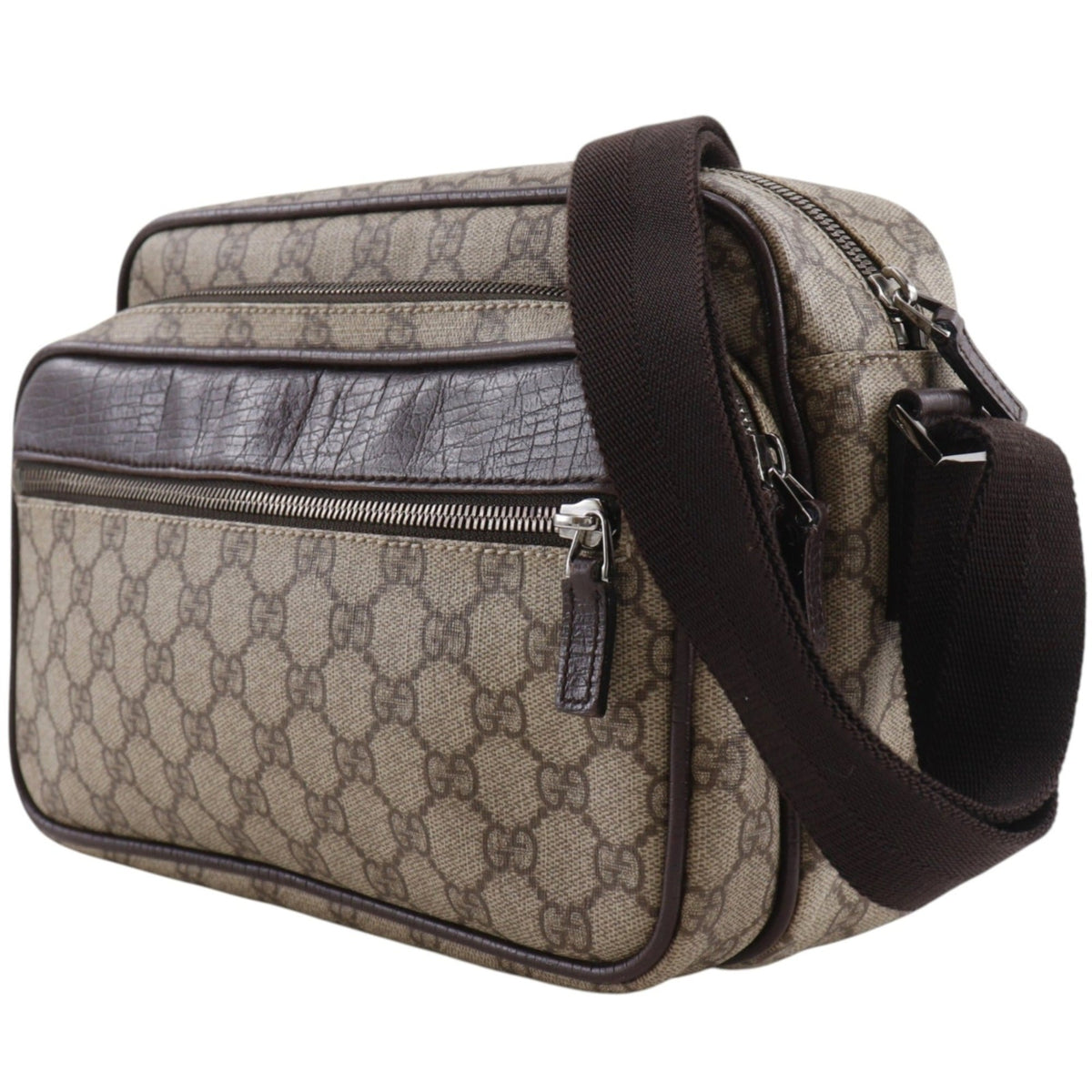 Gucci Brown Gg Supreme Shoulder Bag (Pre-Owned)