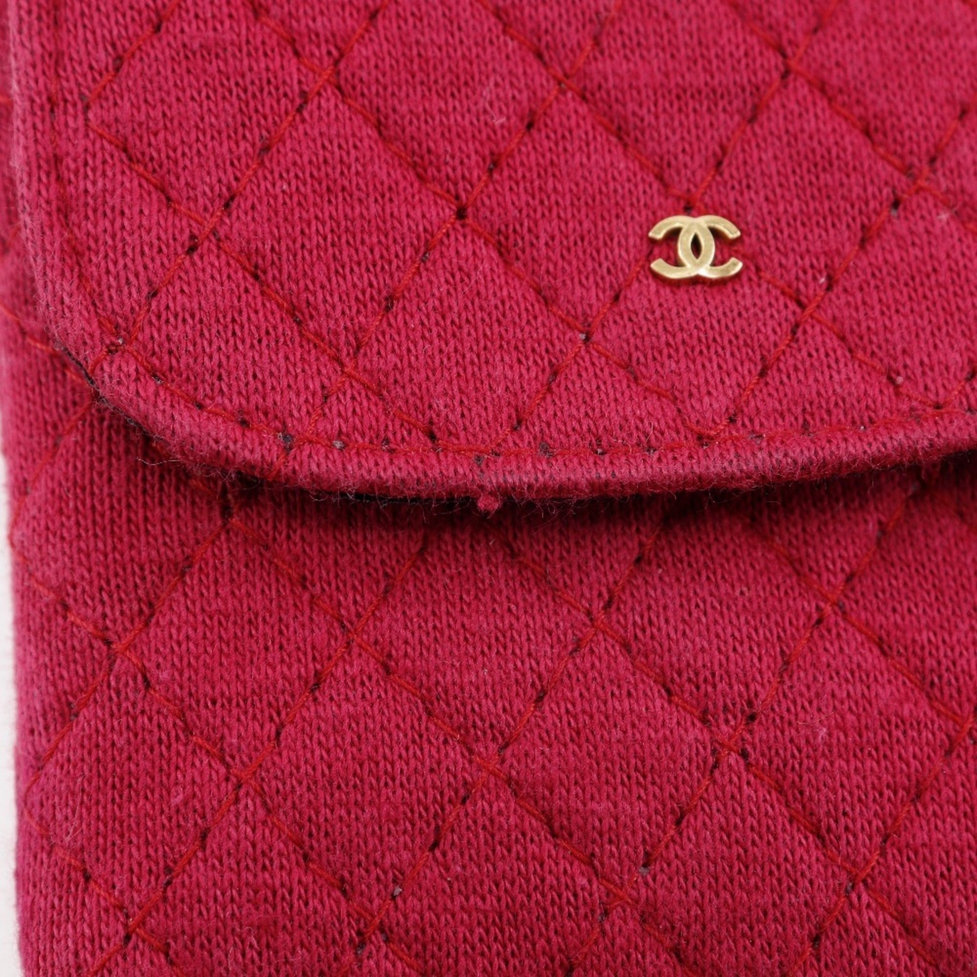 Chanel Pink Cotton Pouch Shoulder Bag (Pre-Owned)