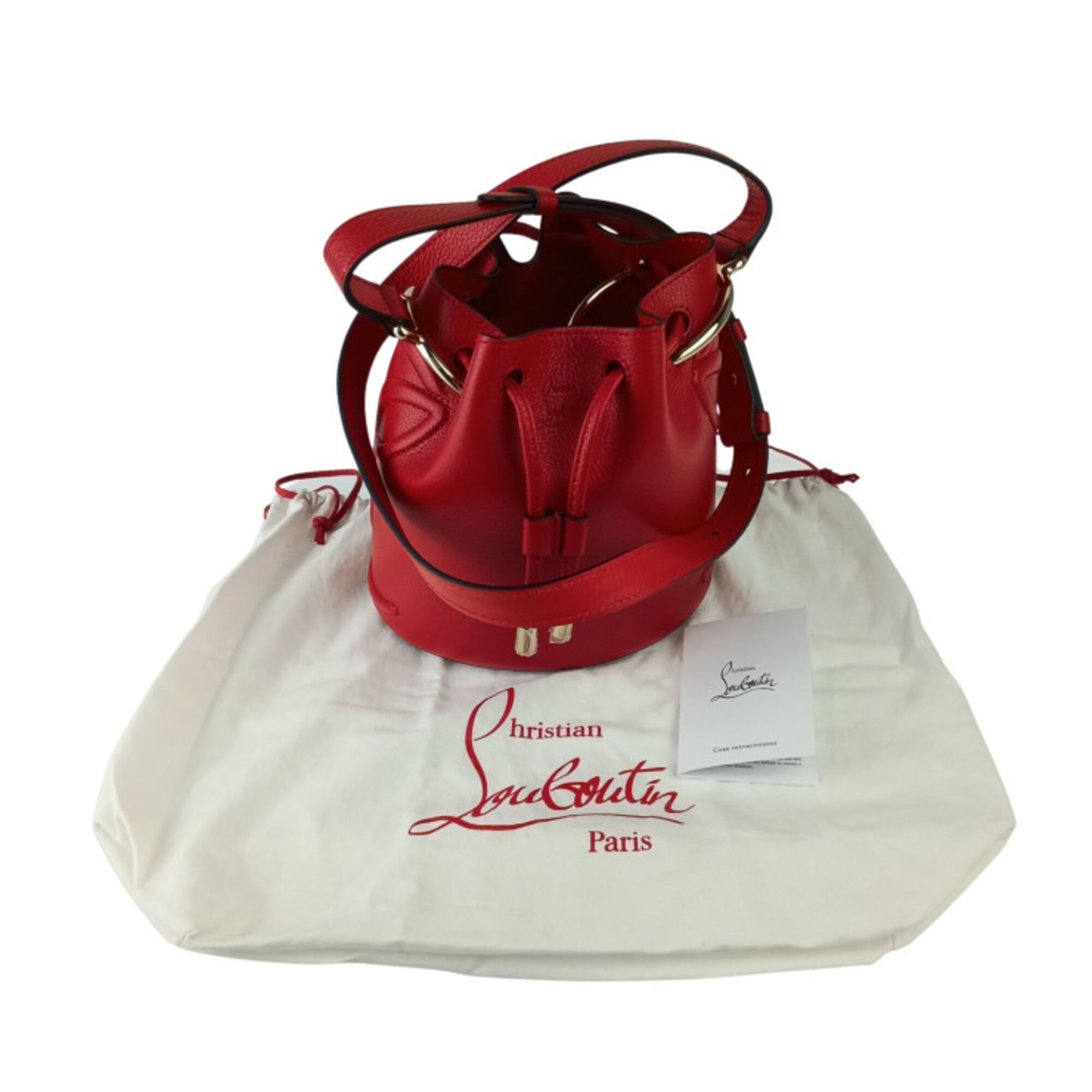 Christian Louboutin Red Color Leather Shoulder Bag (Pre-Owned)