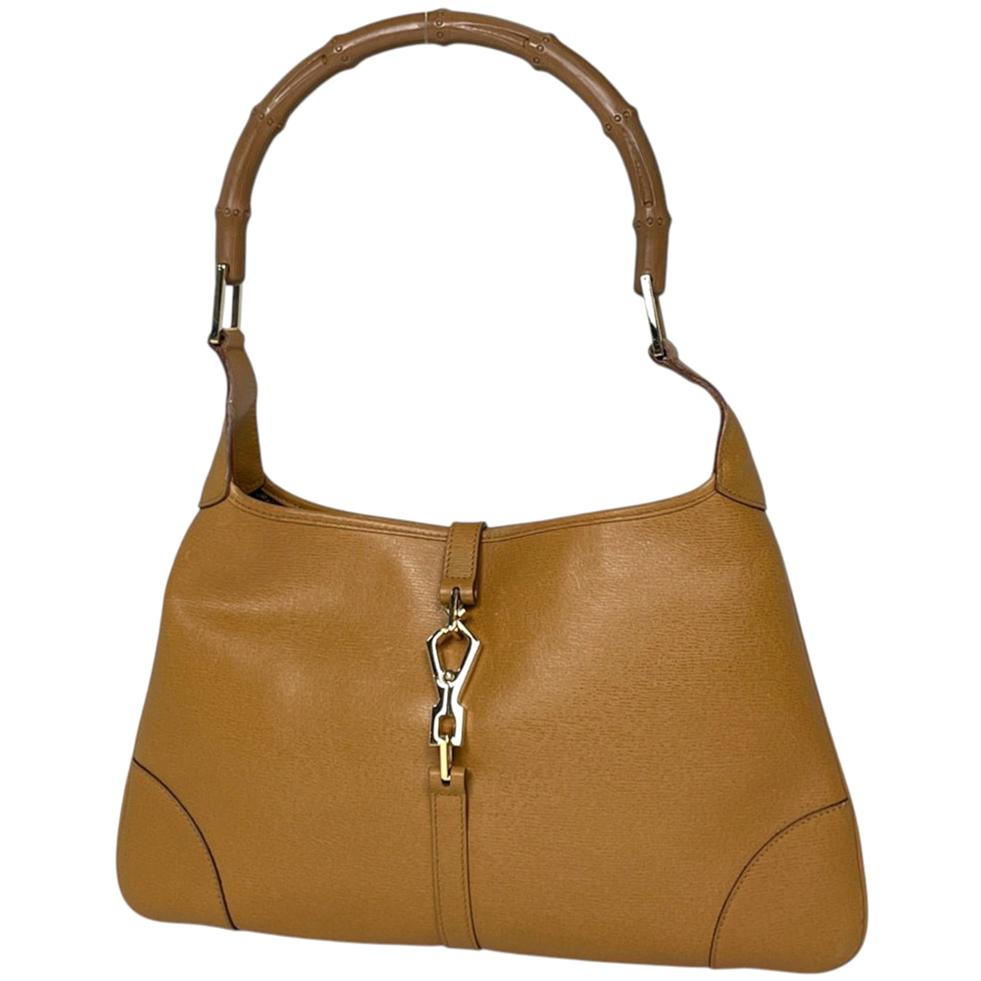 Gucci Bamboo Brown Leather Shoulder Bag (Pre-Owned)