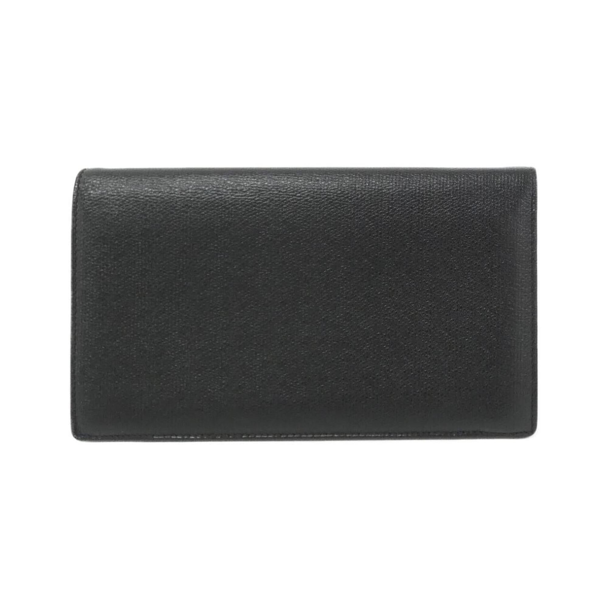 Chanel Black Leather Long Wallet (Bi-Fold) (Pre-Owned)