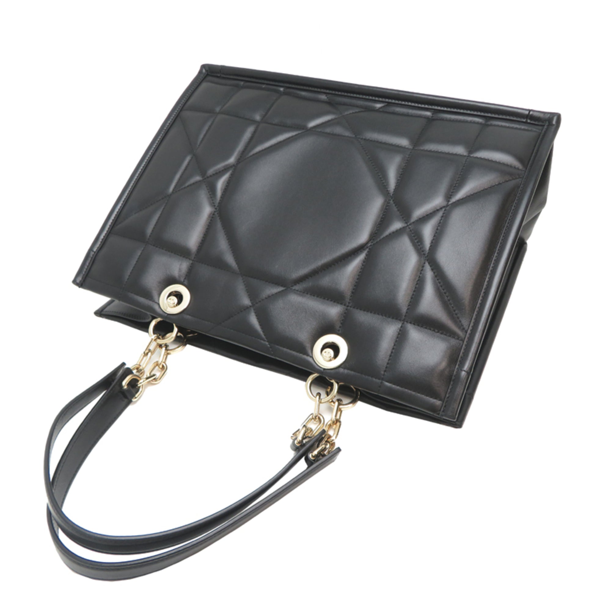 Christian Dior Black Leather Tote Bag (Pre-Owned)