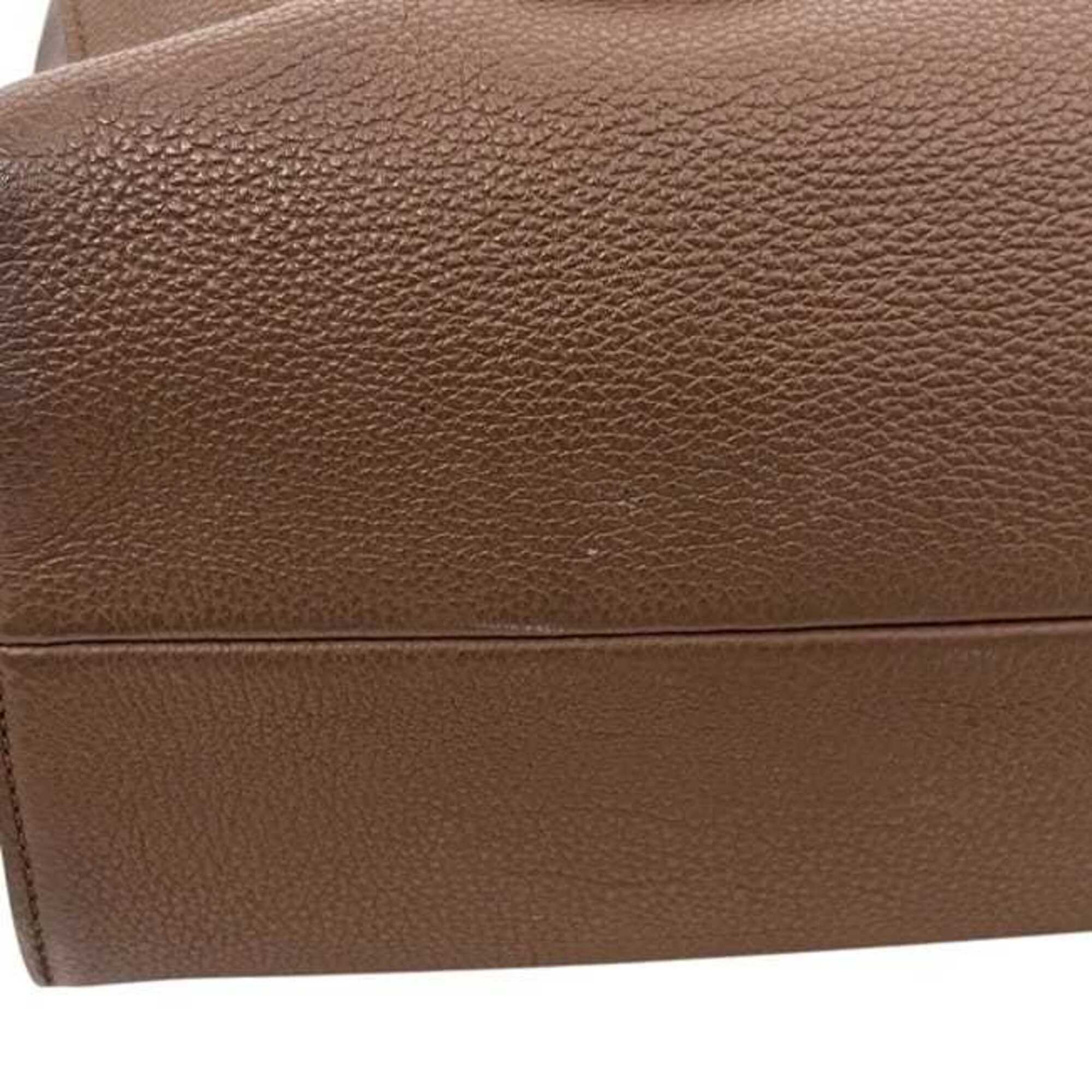 Gucci Brown Leather Tote Bag (Pre-Owned)