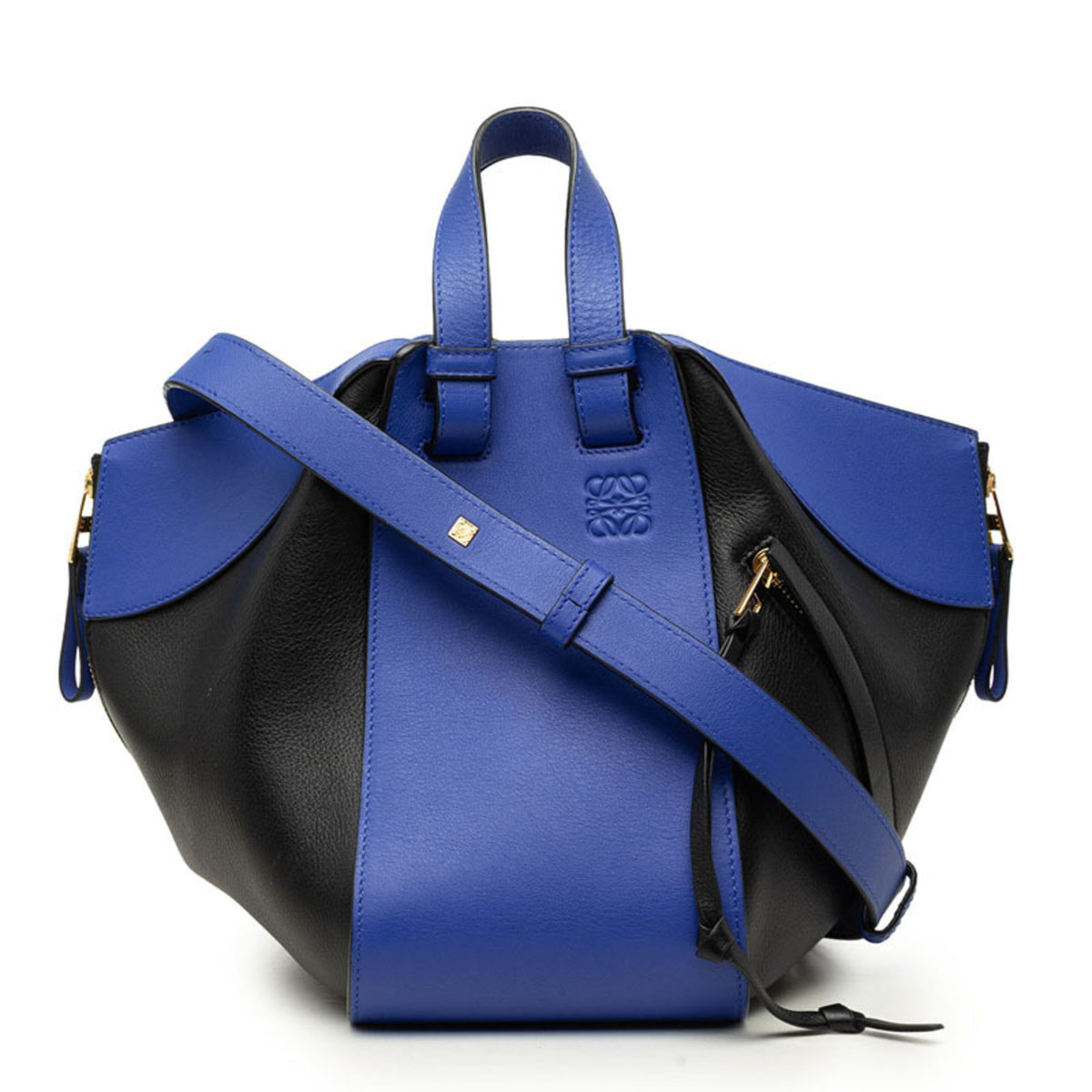 Loewe Black Blue Leather Handbag Shoulder Bag (Pre-Owned)