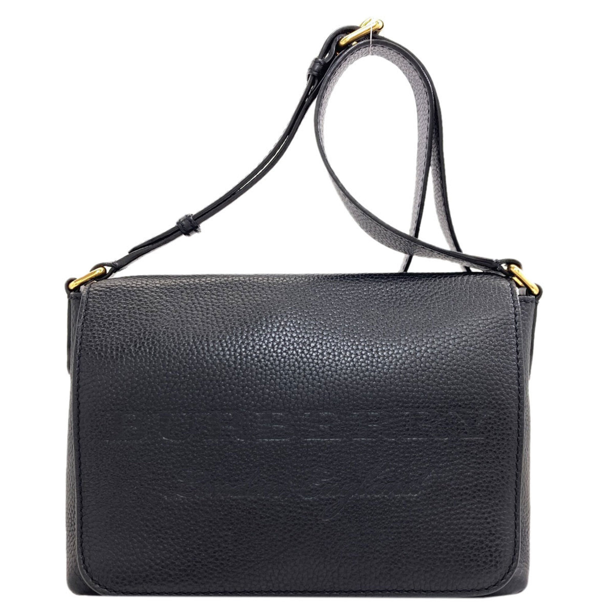Burberry Black Leather Shoulder Bag (Pre-Owned)