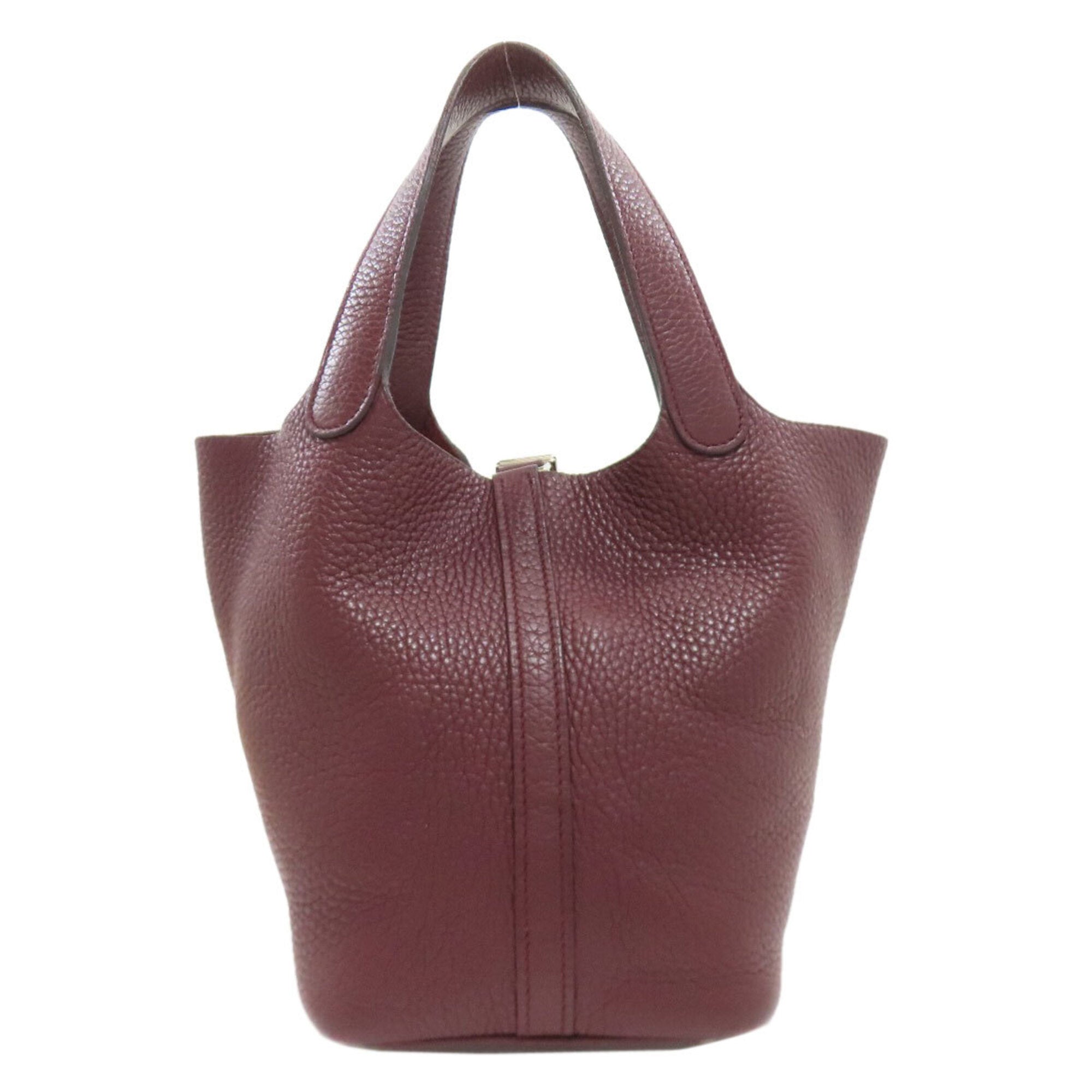 Hermes Picotin Bordeaux Taurillon Clemence Leather Handbag (Pre-Owned)