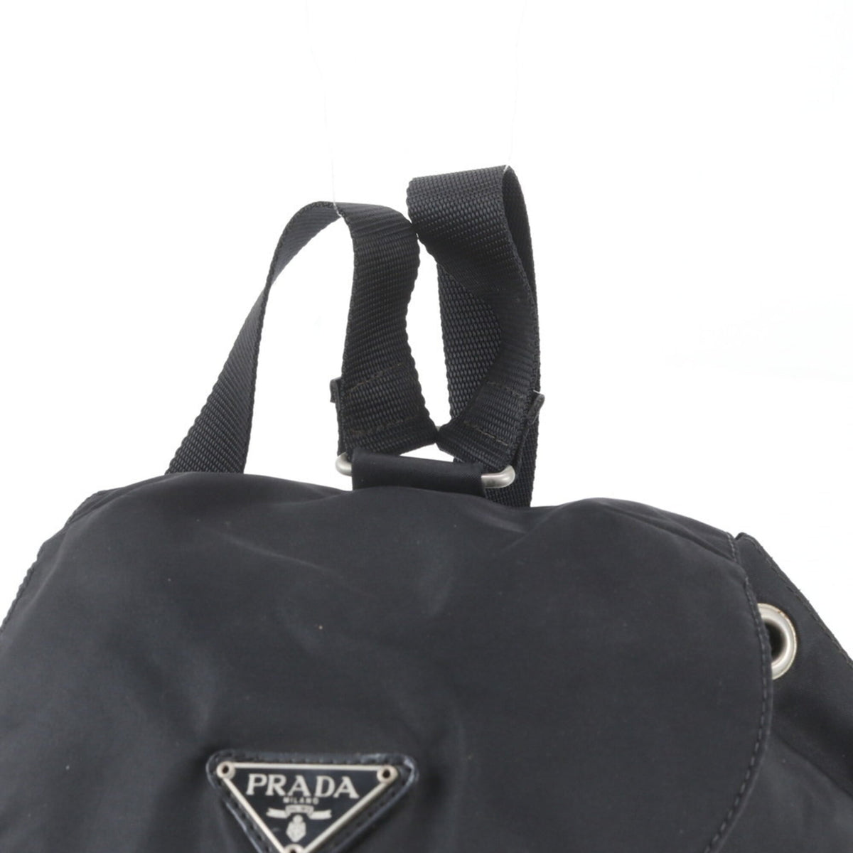 Prada Black Leather Nylon Backpack (Pre-Owned)
