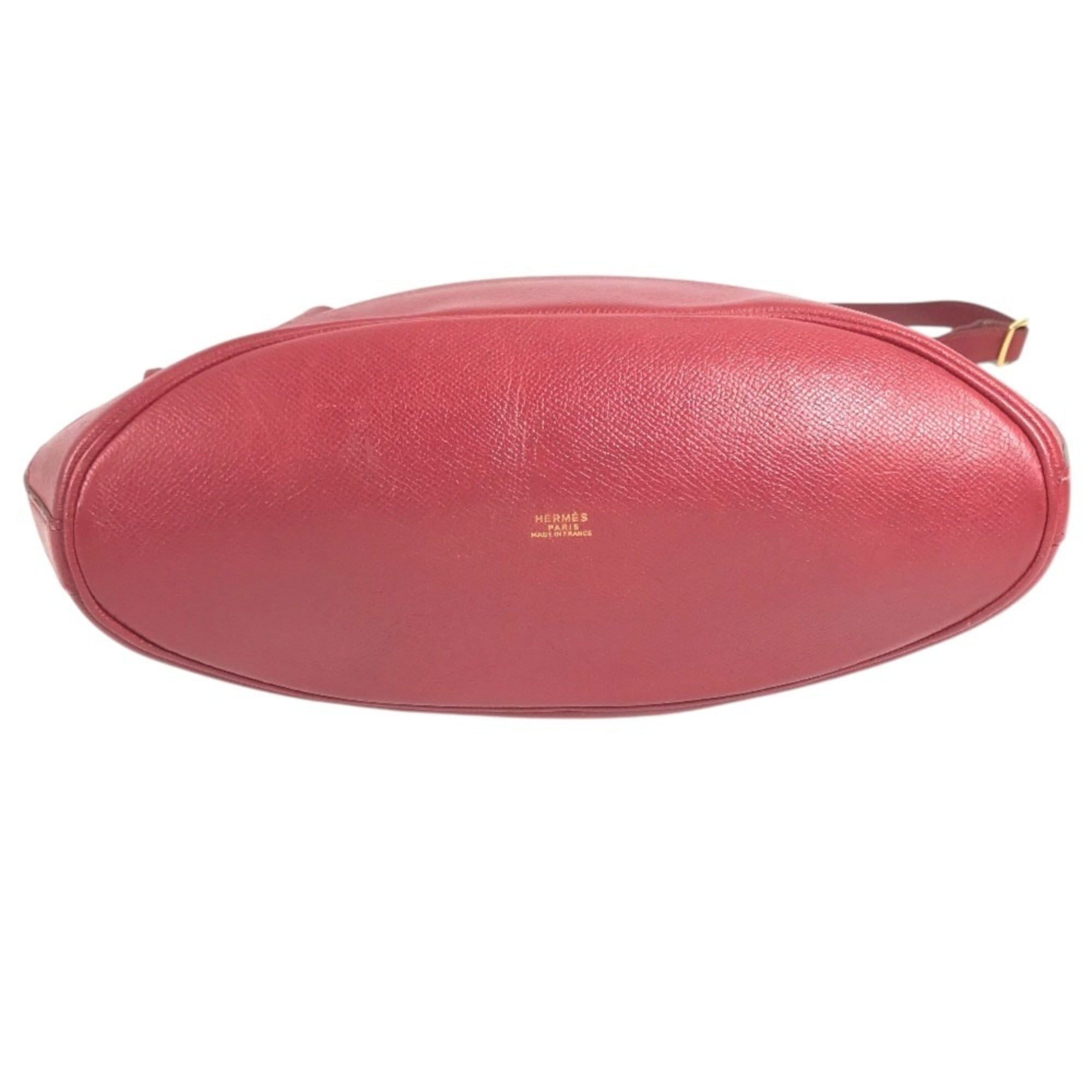 Hermes Red Color Courchevel Leather Shoulder Bag (Pre-Owned)