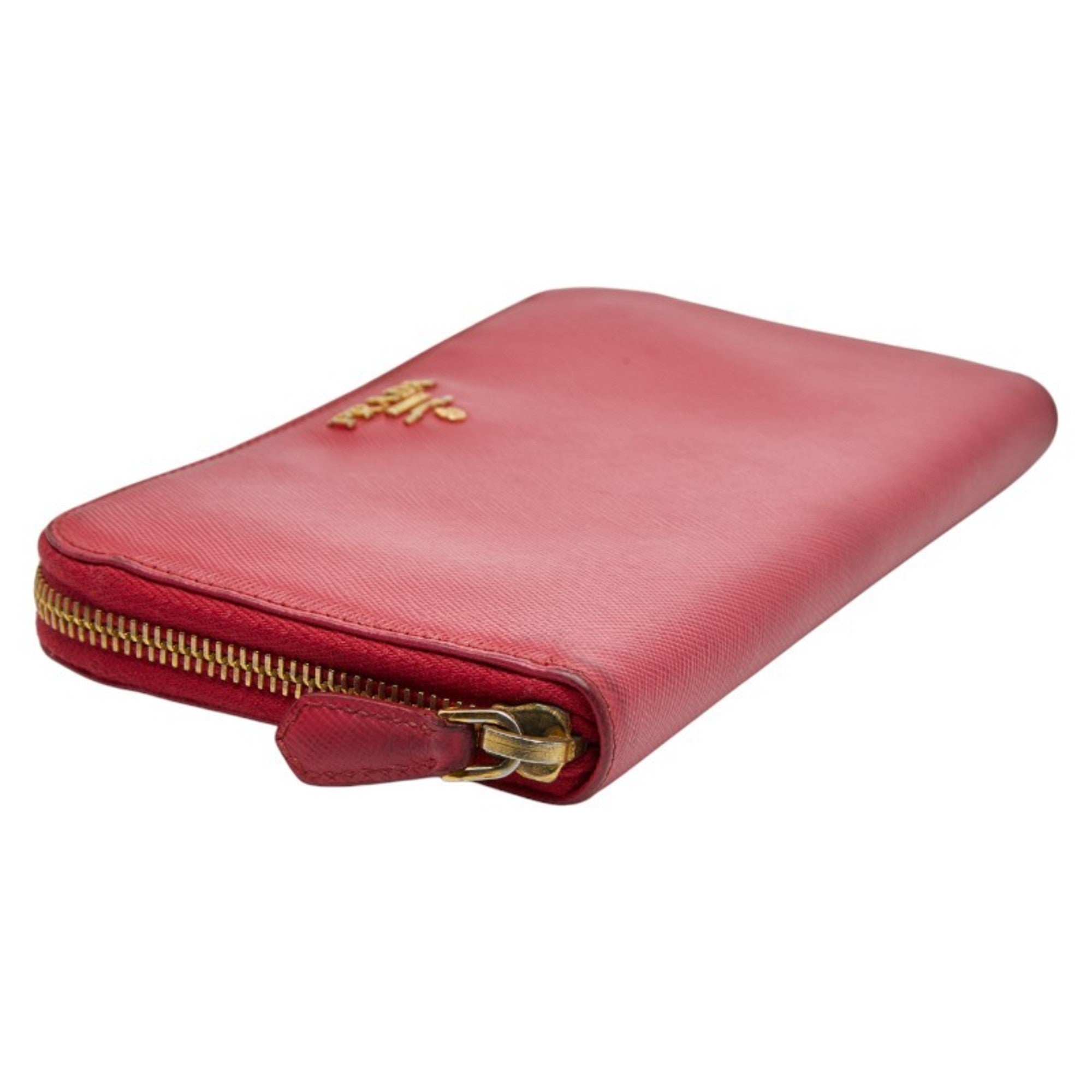 Prada Pink Leather Long Wallet (Bi-Fold) (Pre-Owned)