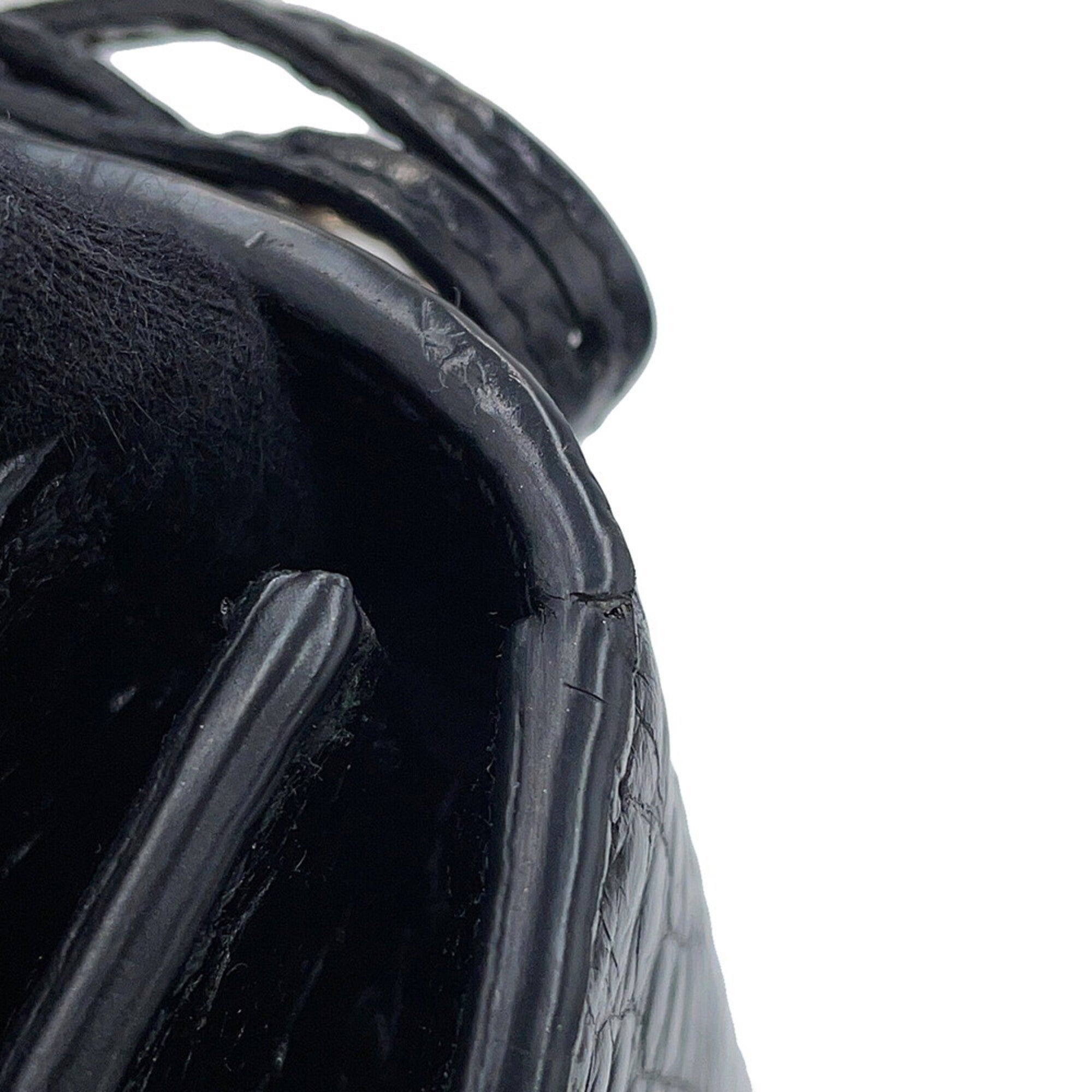 Yves Saint Laurent Black Leather Handbag Shoulder Bag (Pre-Owned)