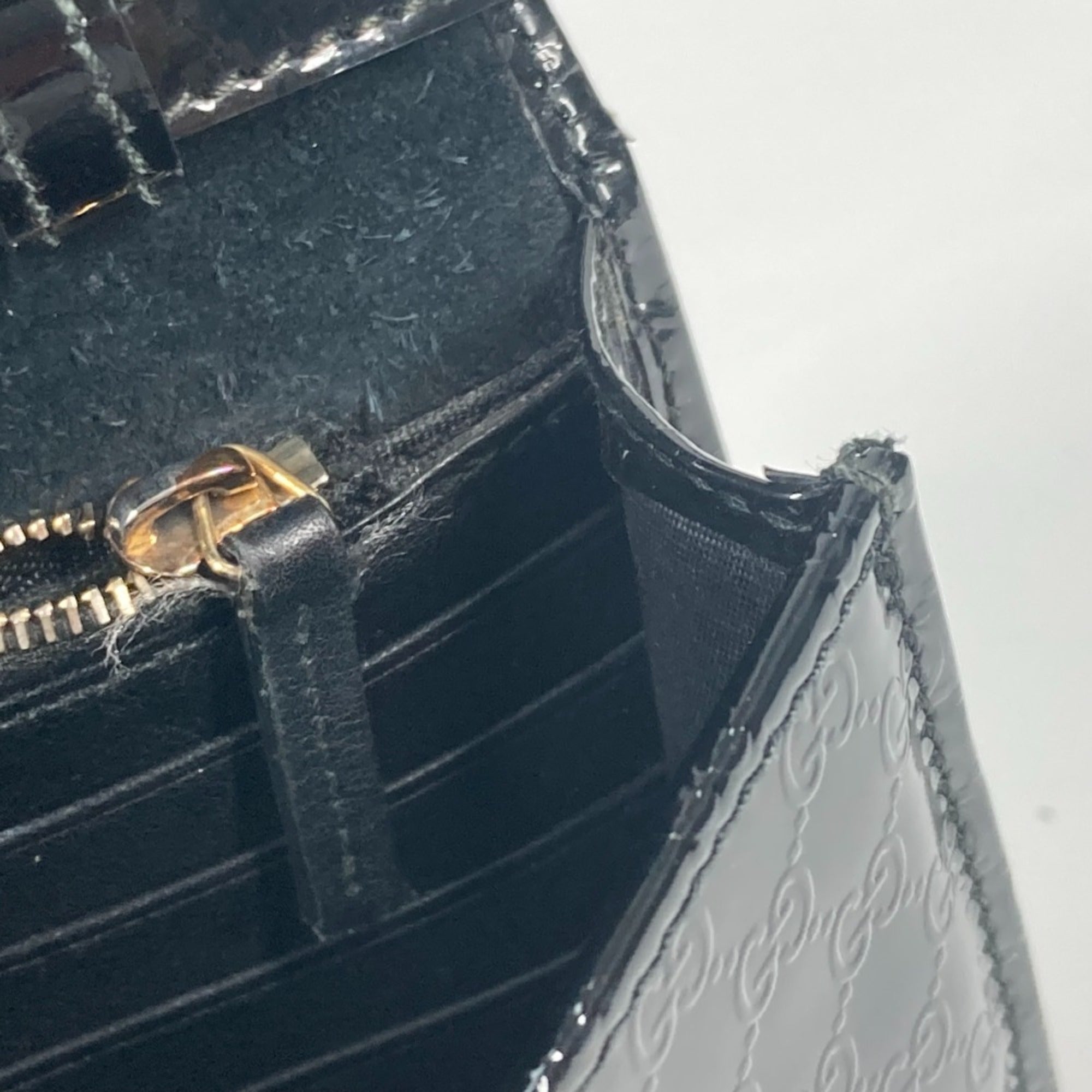 Gucci Black Patent Leather Shoulder Bag (Pre-Owned)