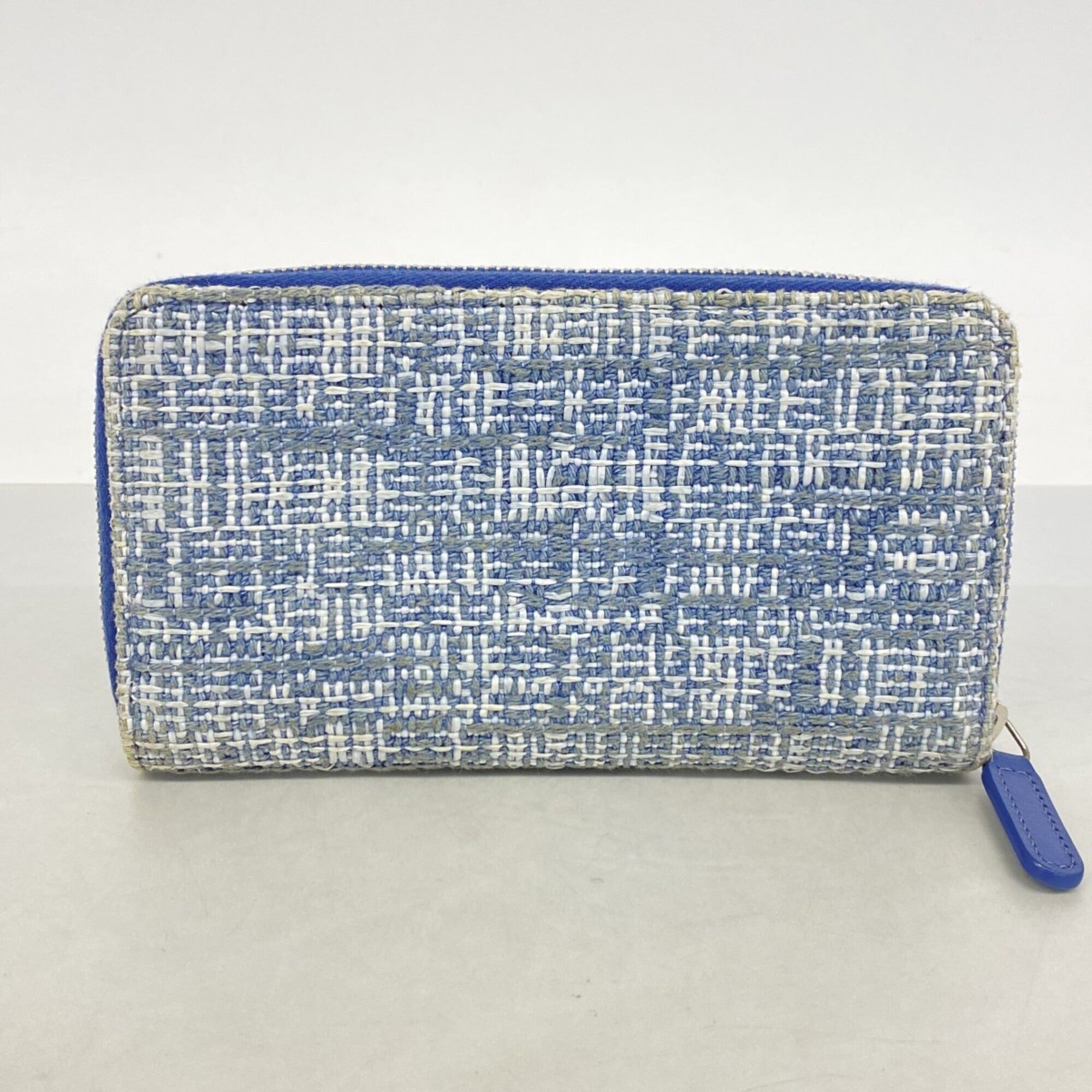 Chanel Blue Tweed Wallet (Bi-Fold) (Pre-Owned)