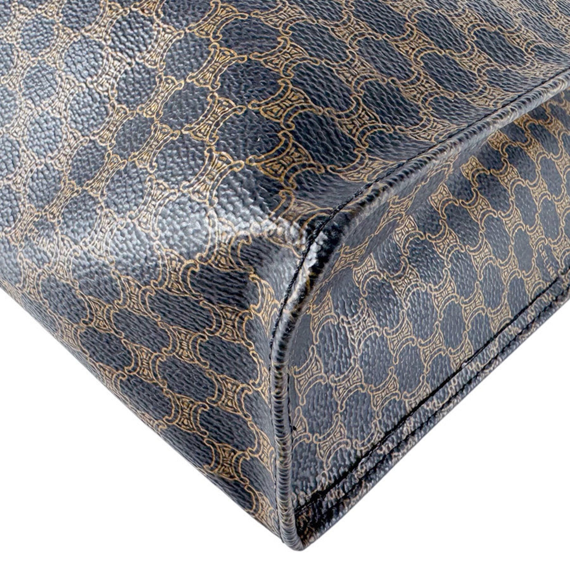 Celine Black Brown Coated Canvas Tote Bag (Pre-Owned)
