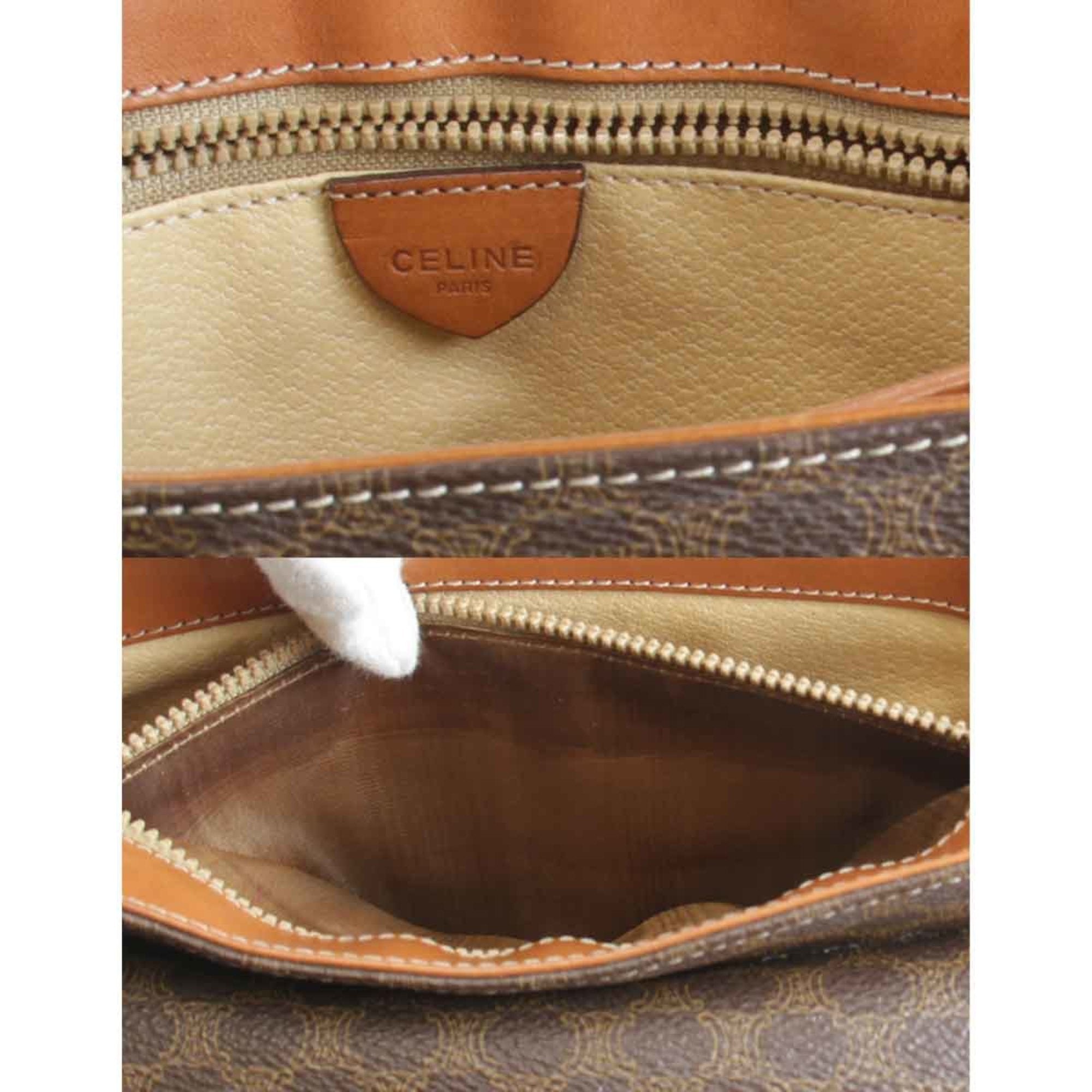Celine Brown Leather Pvc Handbag (Pre-Owned)