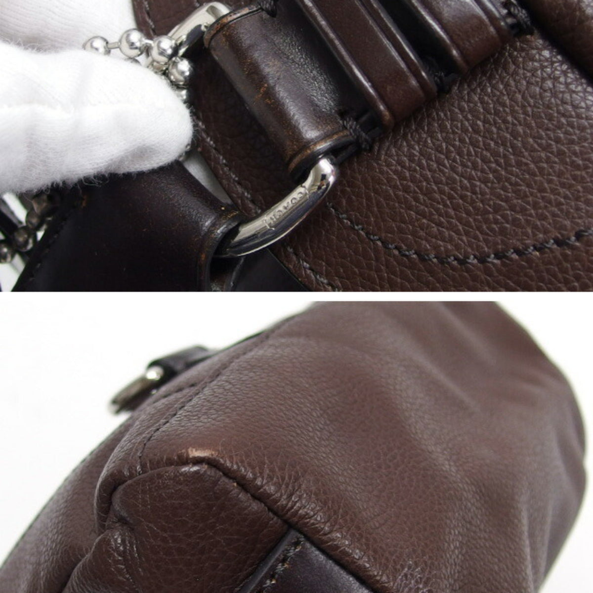 Coach Dark Brown Leather Shoulder Bag Sling Bag (Pre-Owned)