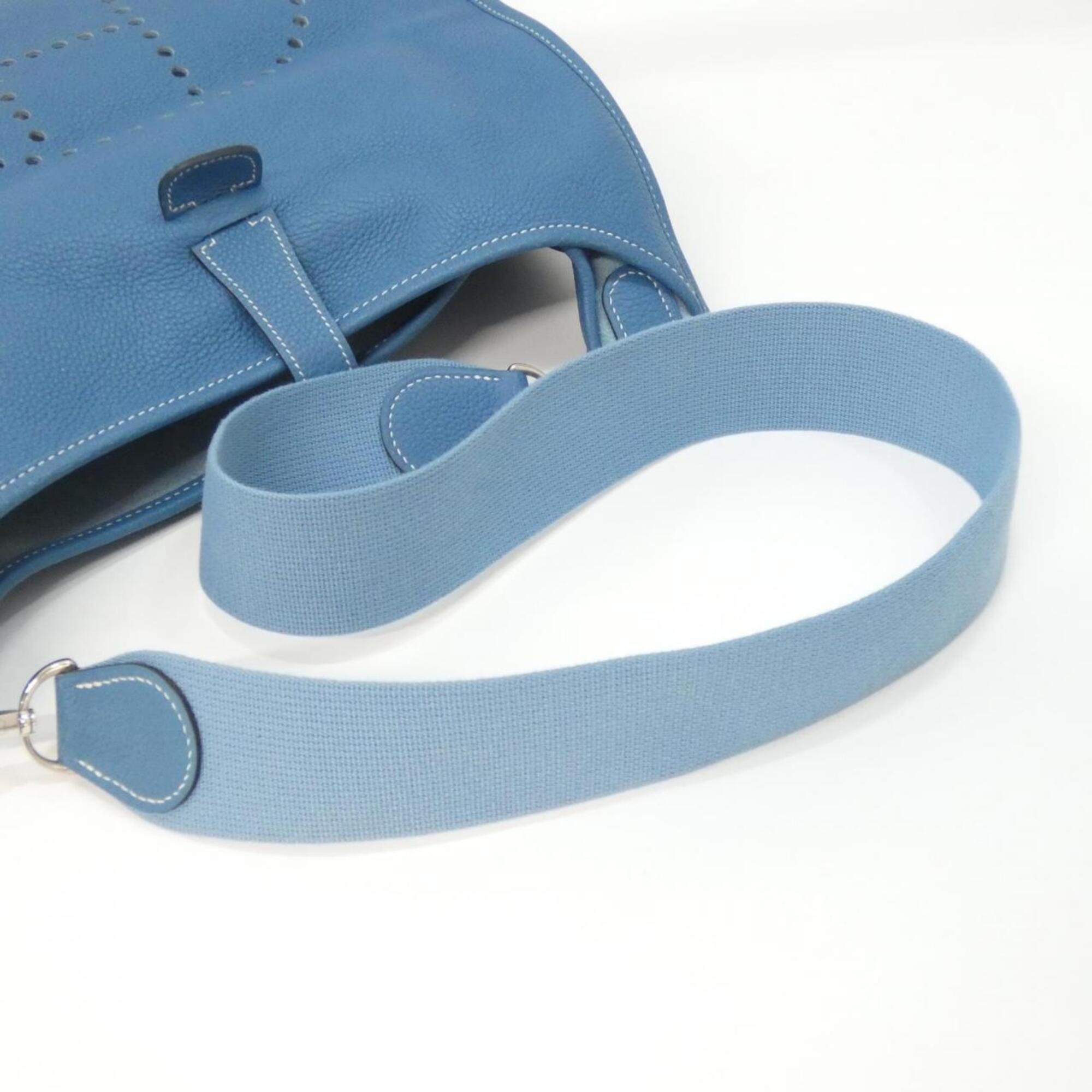 Hermes Blue Blue Jean Taurillon Clemence Leather Shoulder Bag (Pre-Owned)
