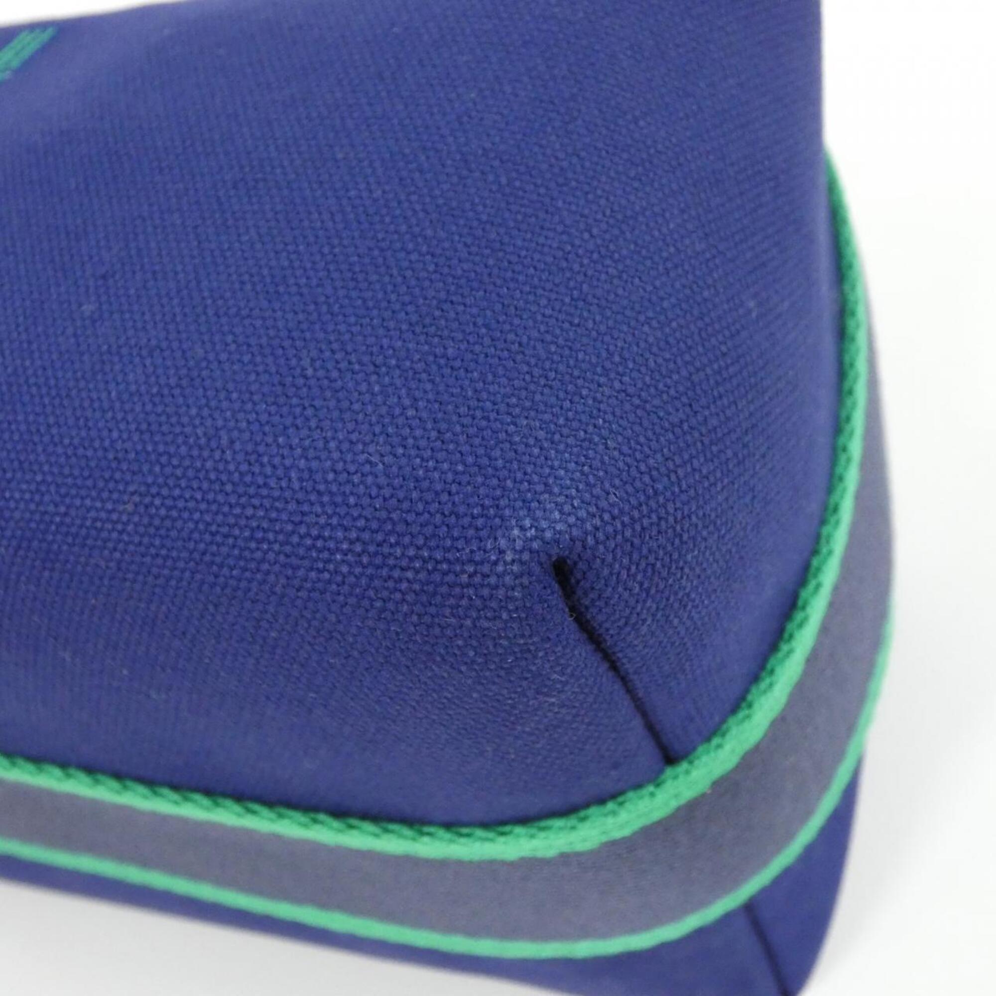 Hermes Blue Canvas Handbag Pouch (Pre-Owned)