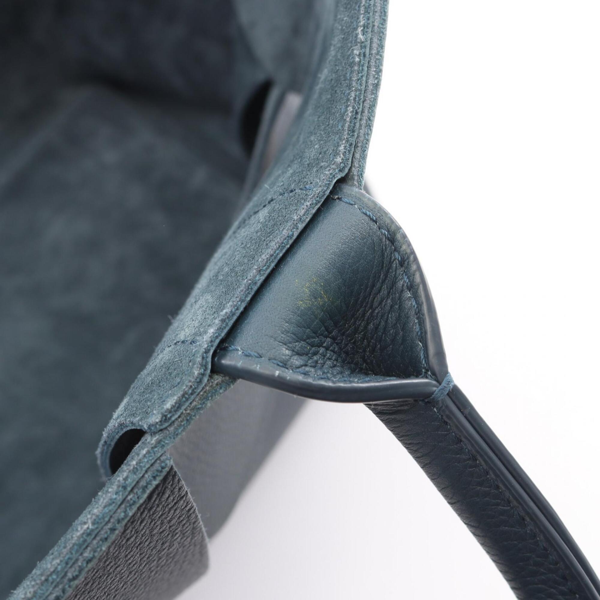 Bottega Veneta Navy Leather Handbag Tote Bag (Pre-Owned)
