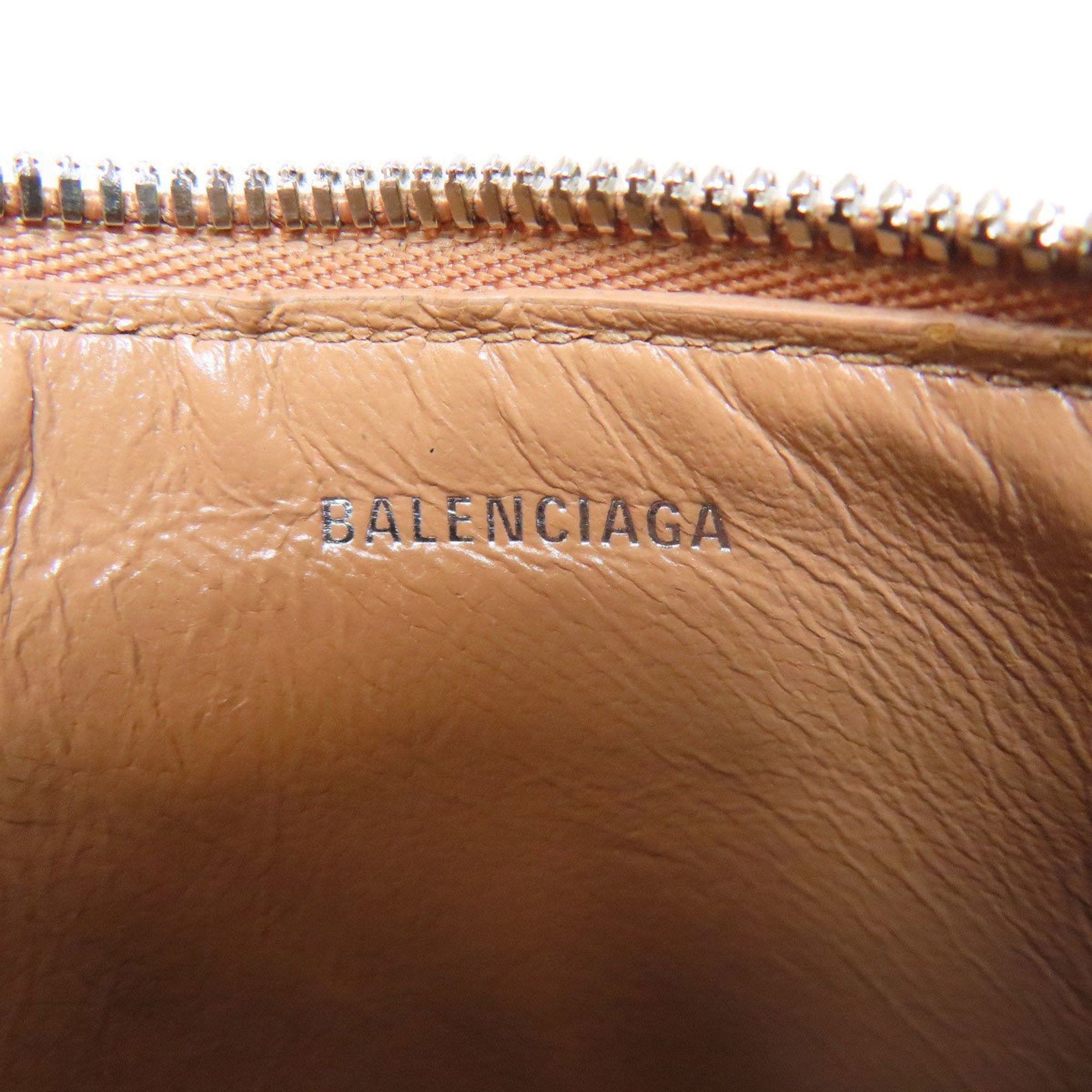Balenciaga Beige Leather Coin Purse/Coin Case (Pre-Owned)