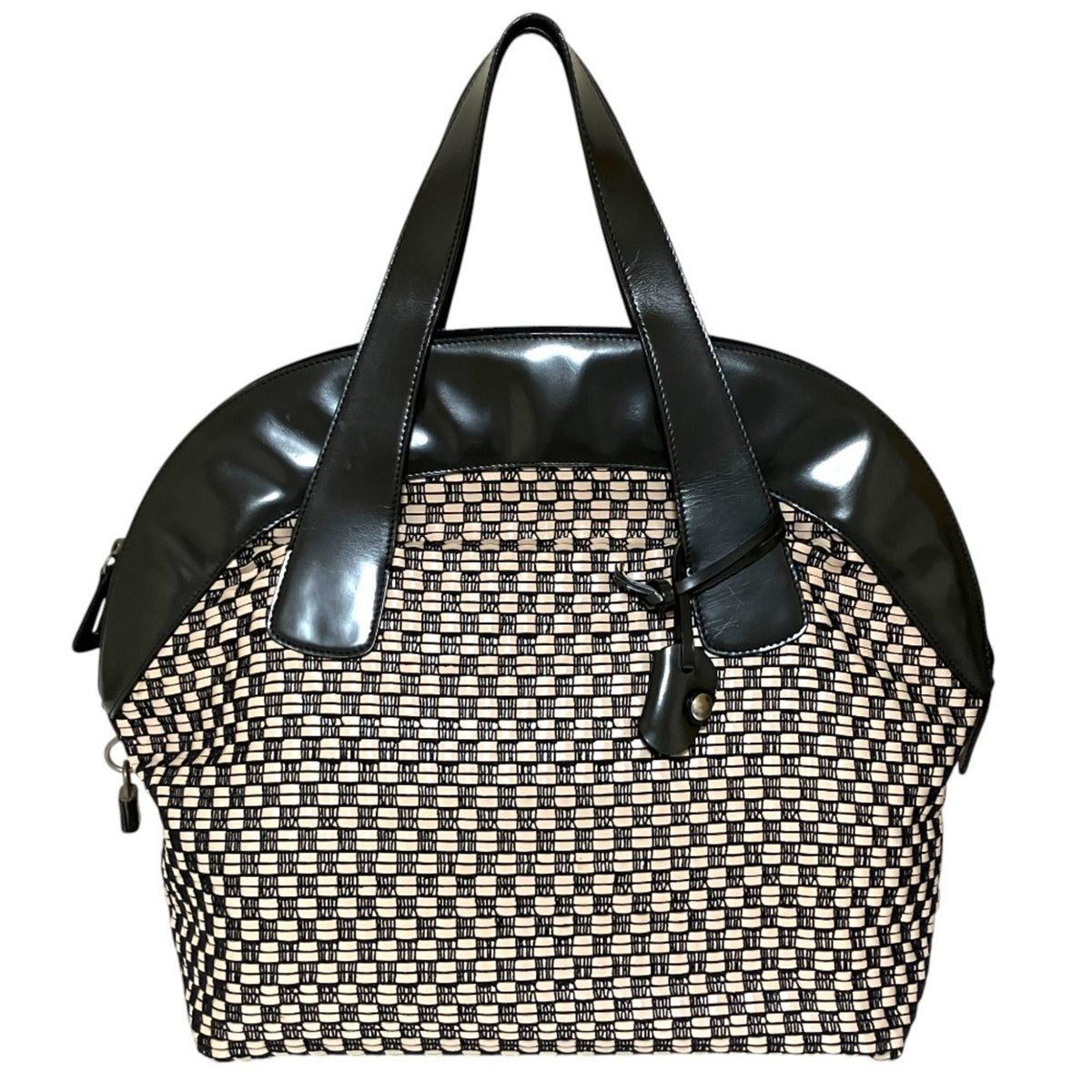 Marni Beige Black Handbag Tote Bag (Pre-Owned)