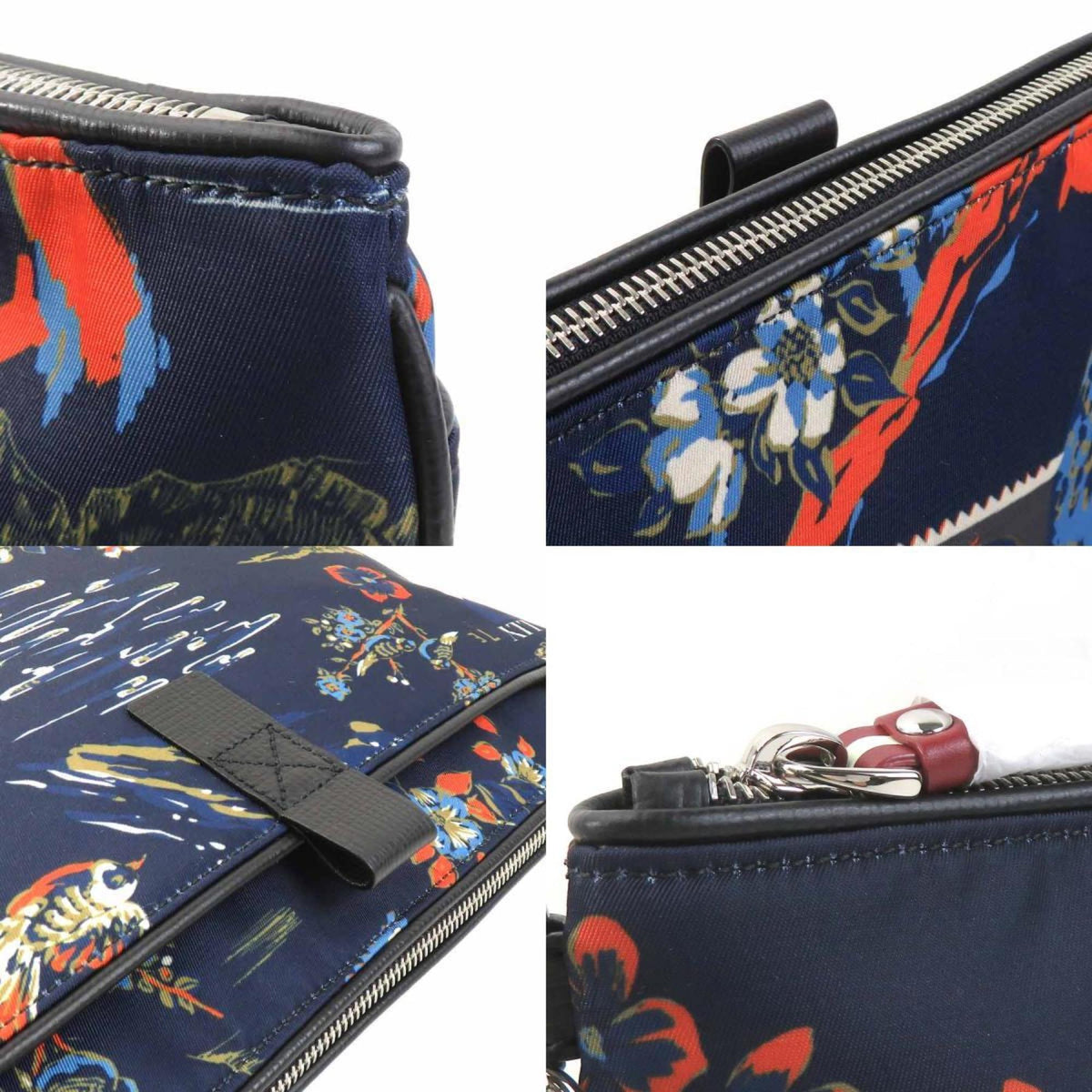 Bally Navy Nylon Clutch Bag (Pre-Owned)