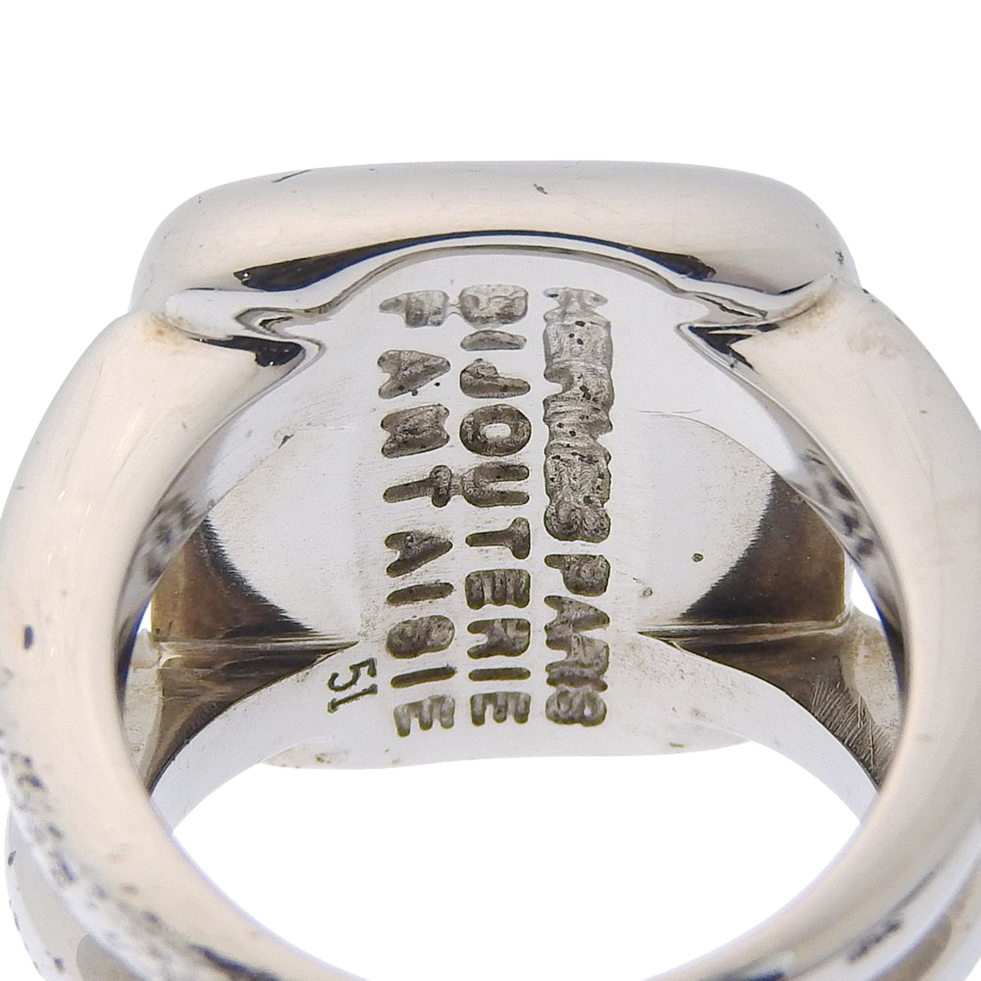 Hermes Silver 925 Band Ring (Pre-Owned)