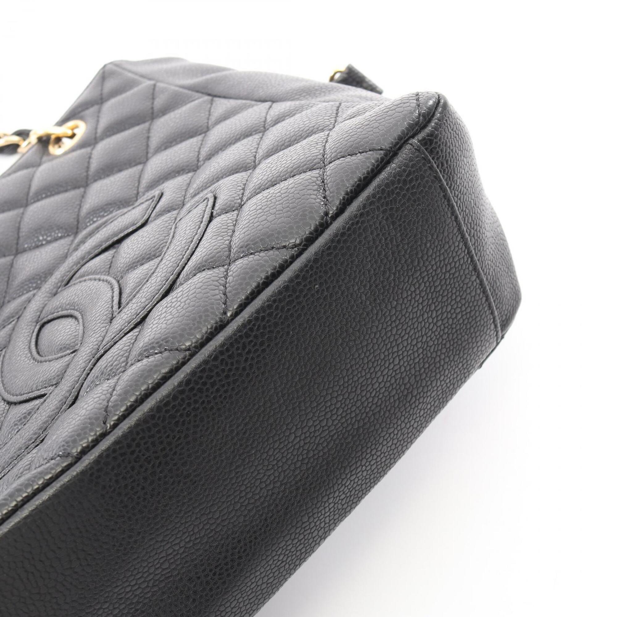 Chanel Black Grained Calfskin Handbag Tote Bag (Pre-Owned)