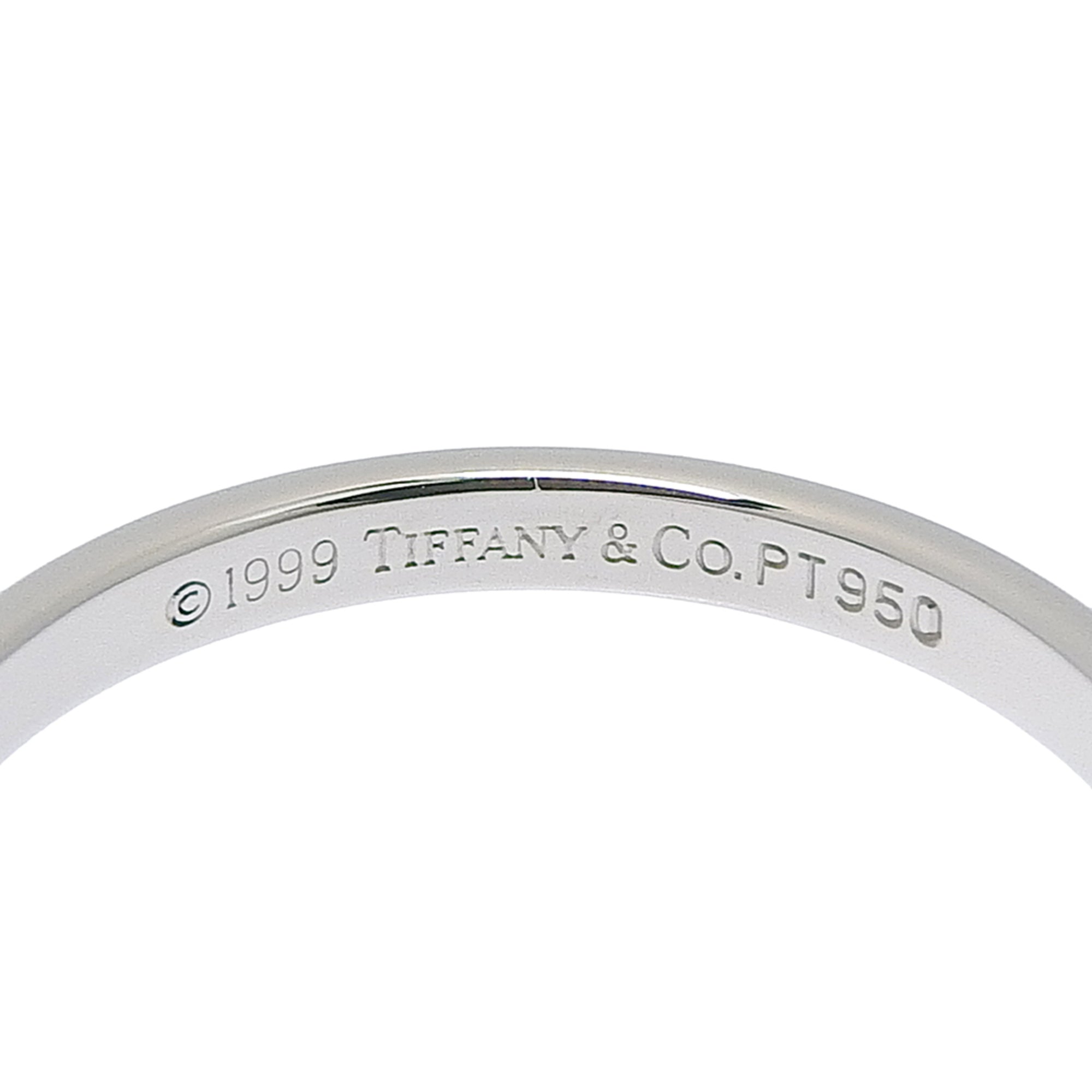 Tiffany Platinum Platinum 950 Band Ring (Pre-Owned)