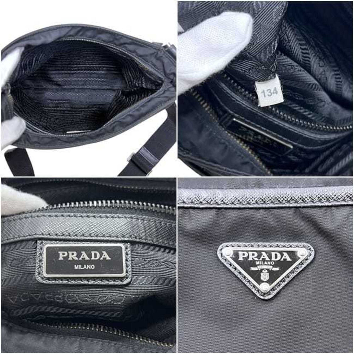 Prada Black Nero Nylon Shoulder Bag (Pre-Owned)