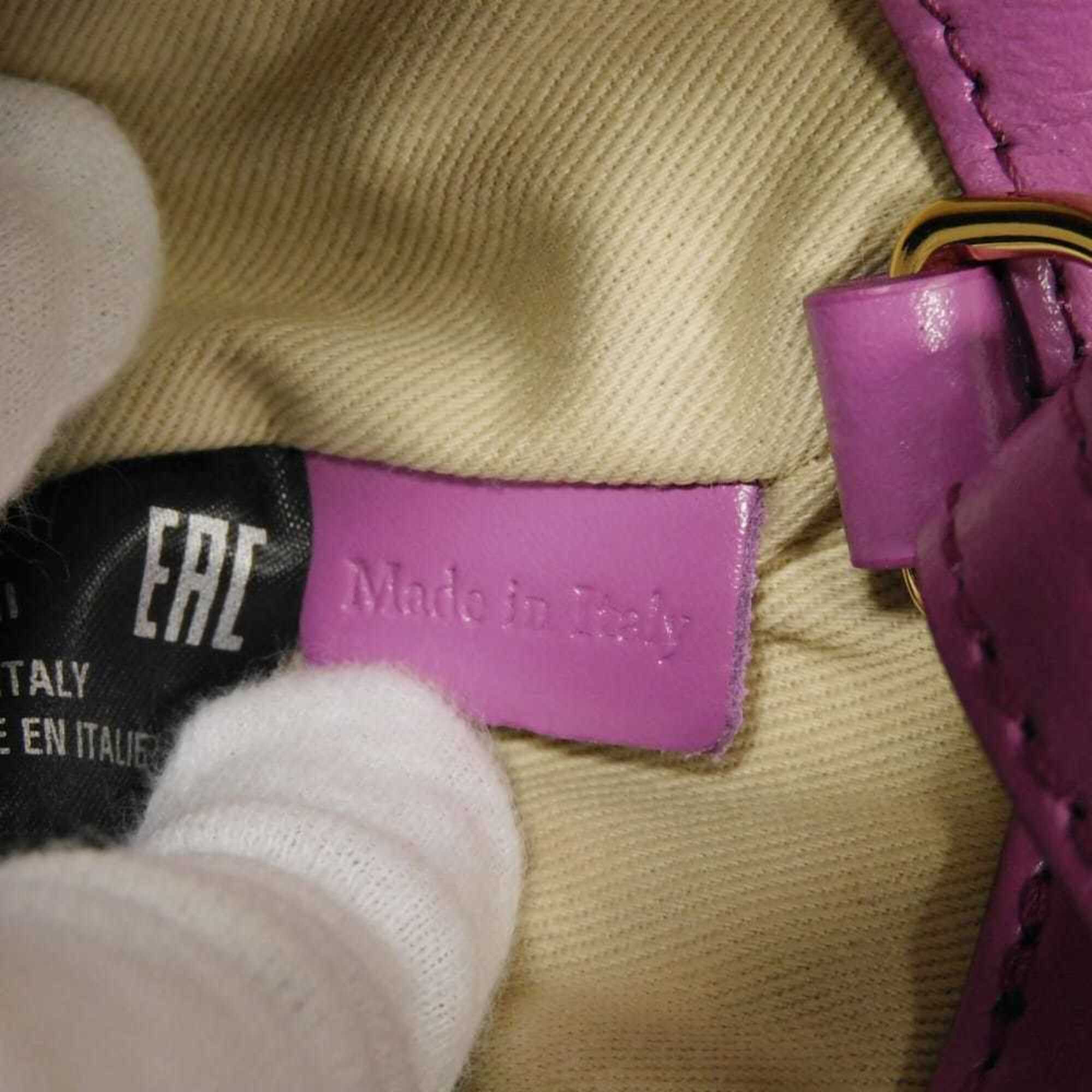 Marni Purple Cotton Leather Handbag Shoulder Bag (Pre-Owned)