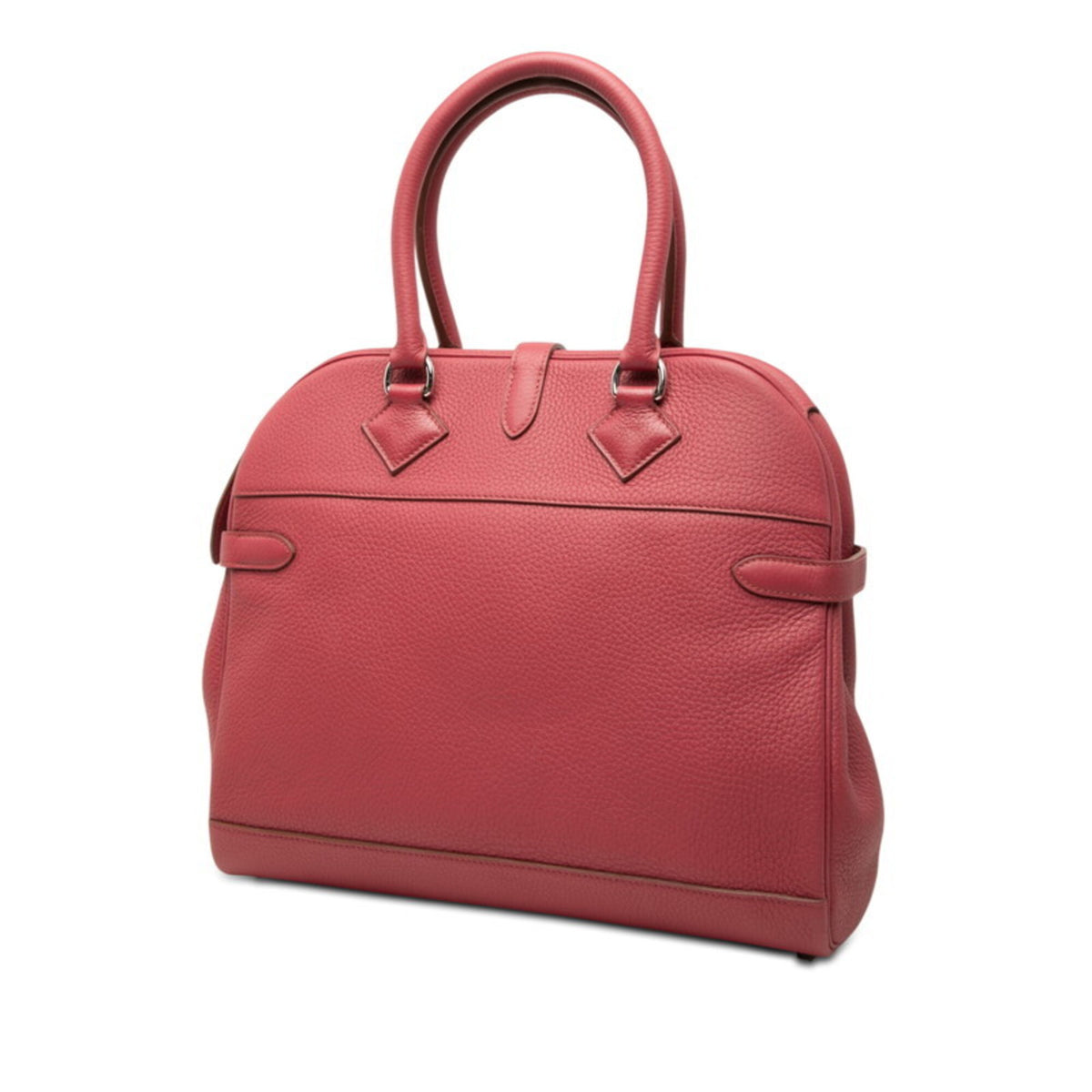 Hermes Pink Red Color Taurillon Clemence Leather Handbag (Pre-Owned)