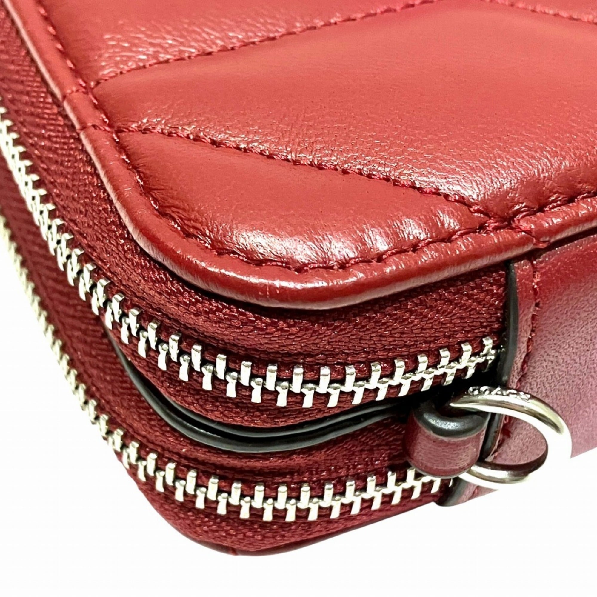 Coach Wine Leather Handbag (Pre-Owned)