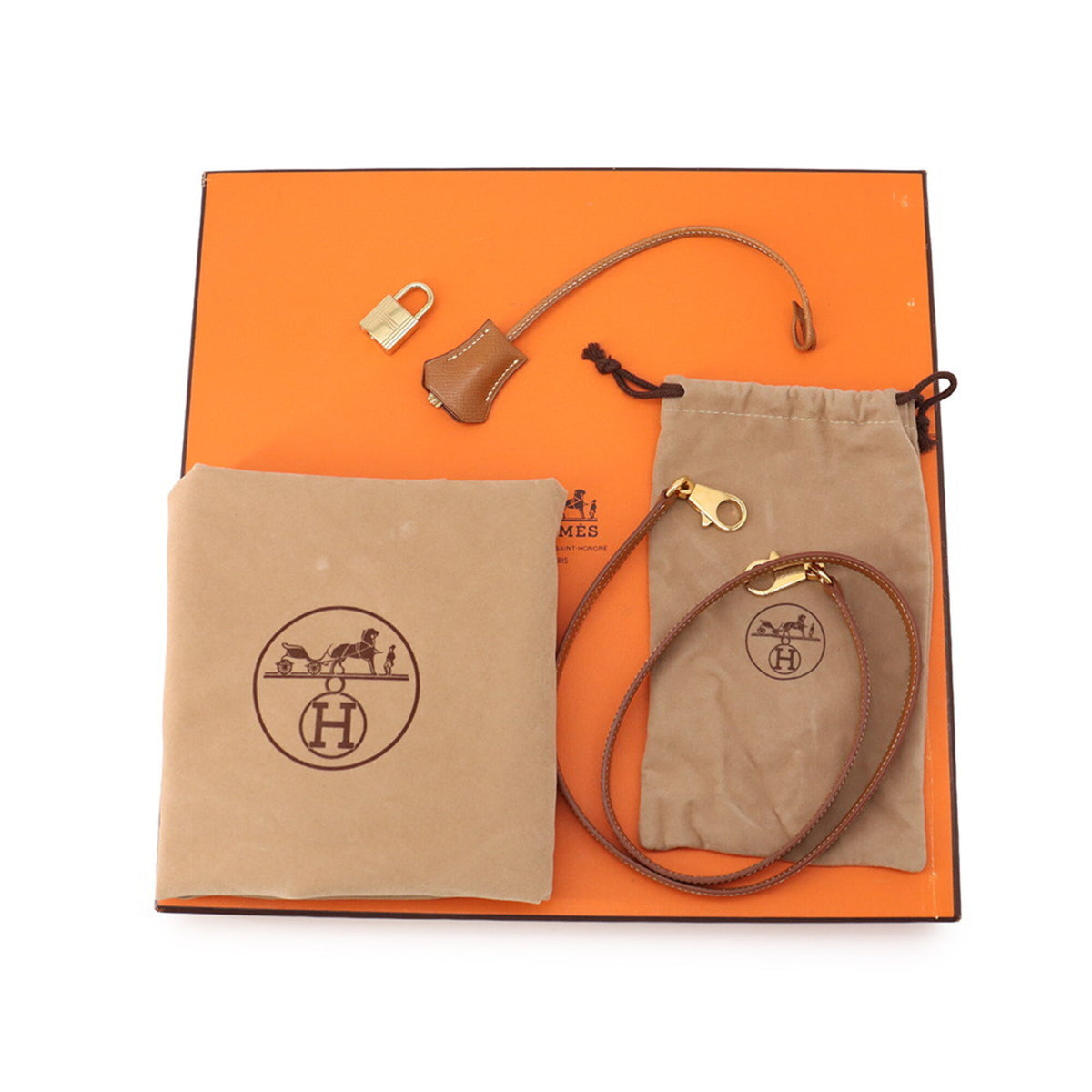 Hermes Gold Courchevel Leather Handbag (Pre-Owned)
