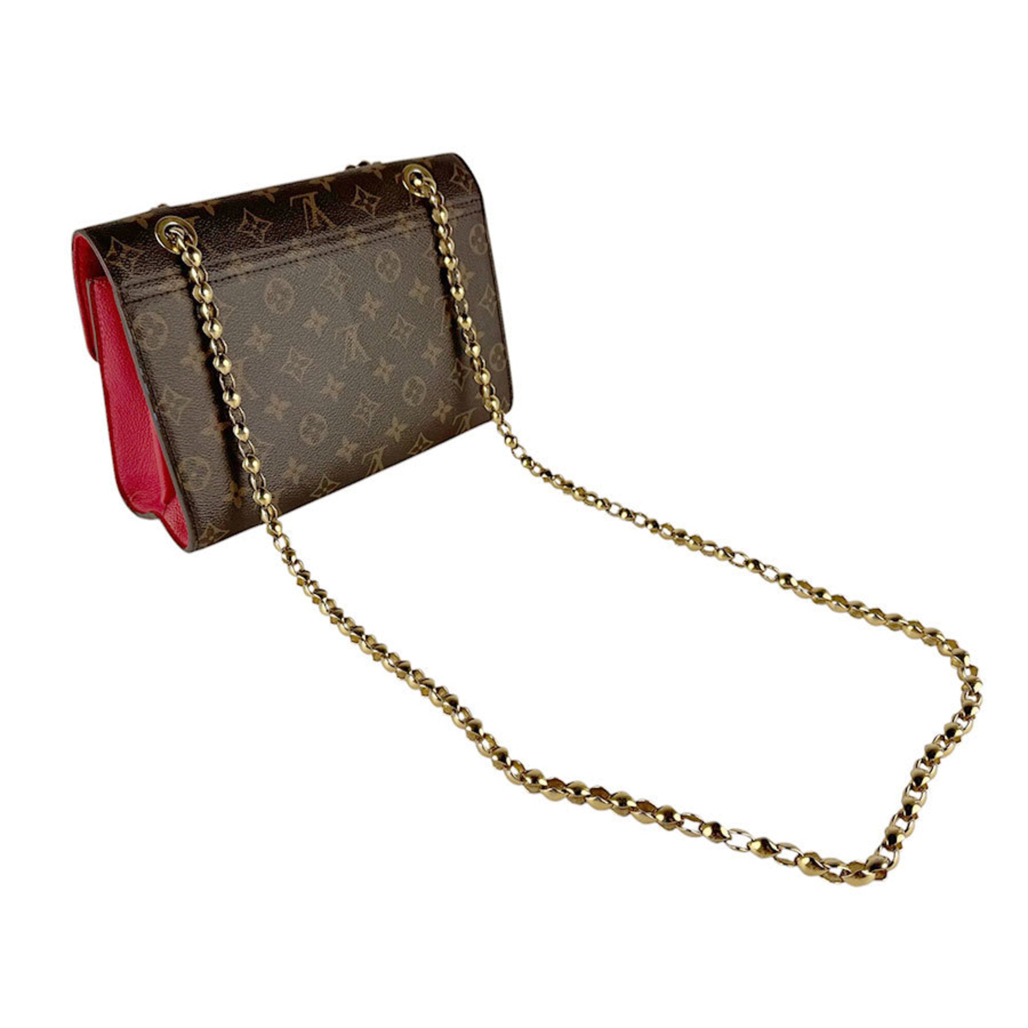Louis Vuitton Brown Monogram Red Color Monogram Shoulder Bag (Pre-Owned)