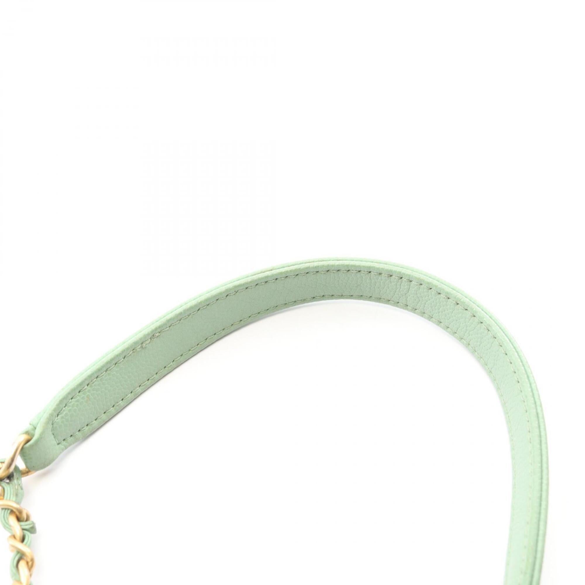 Chanel Green Grained Calfskin Handbag (Pre-Owned)