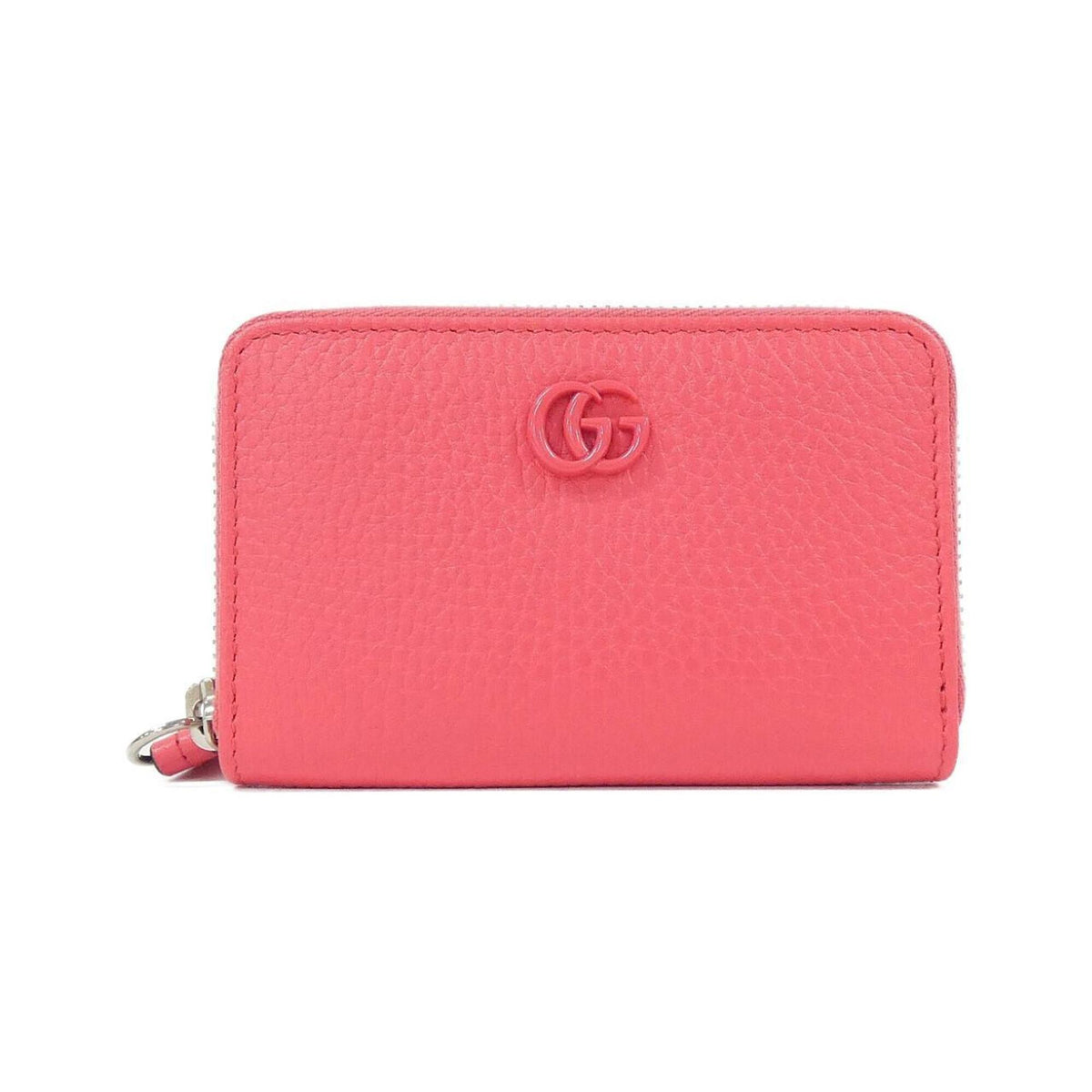 Gucci Coral Pink Leather Coin Purse/Coin Case (Pre-Owned)