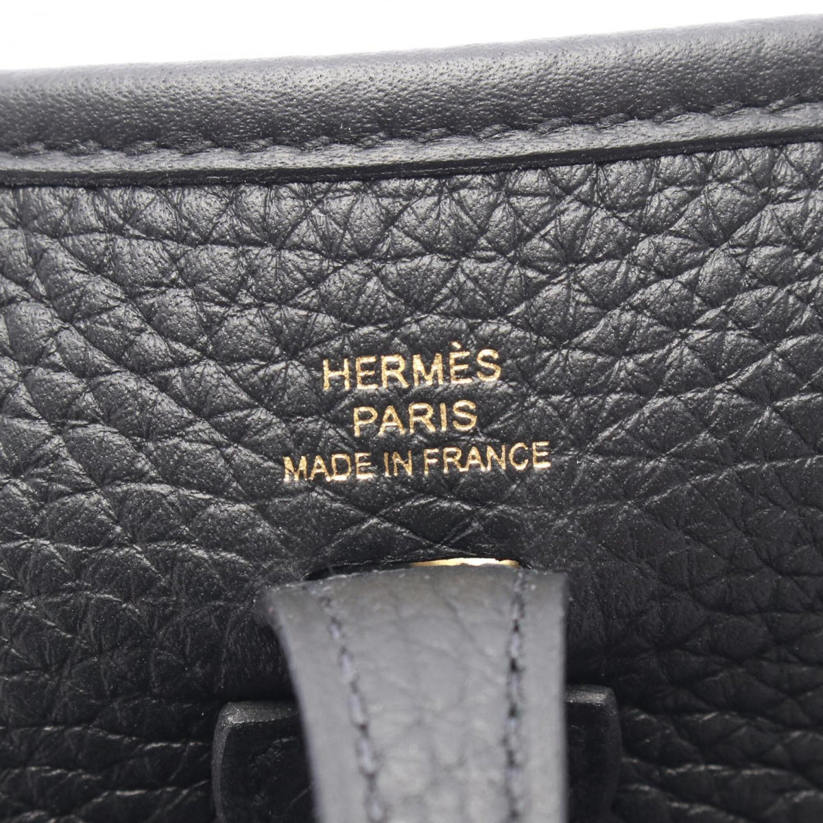 Hermes Black Taurillon Clemence Leather Shoulder Bag (Pre-Owned)
