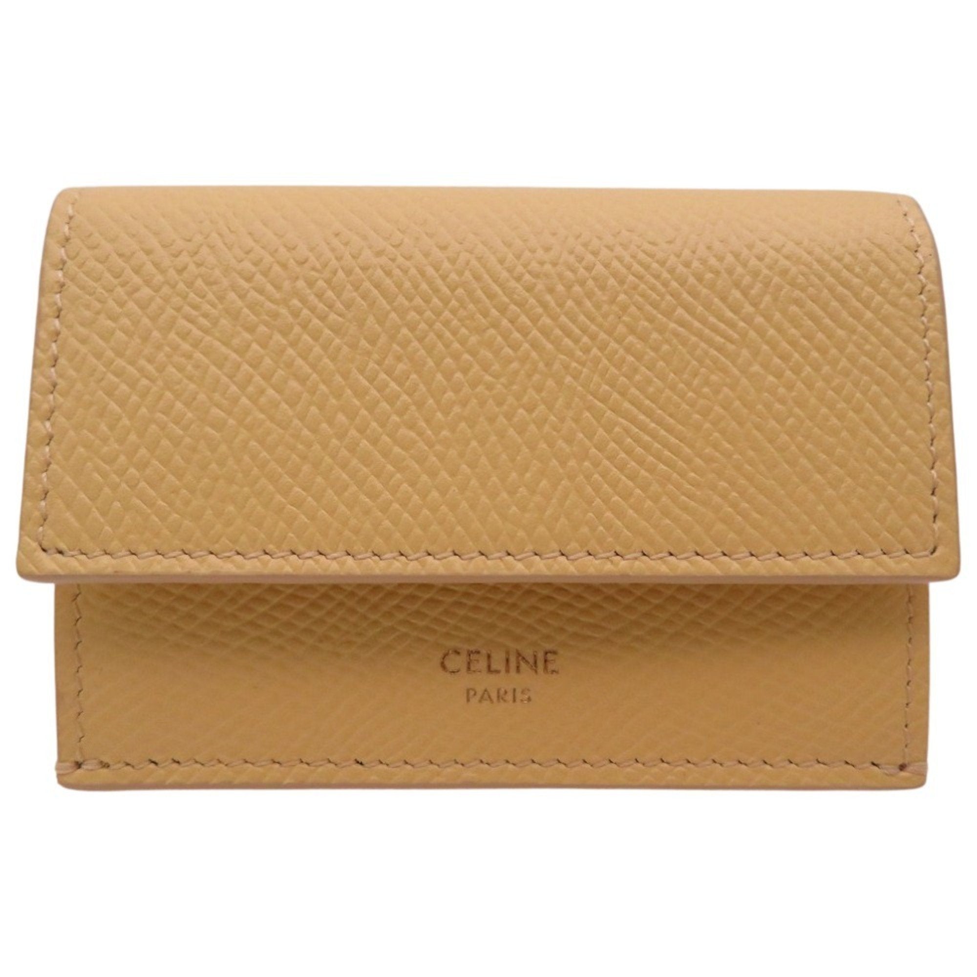Celine Yellow Leather Wallet (Tri-Fold) (Pre-Owned)