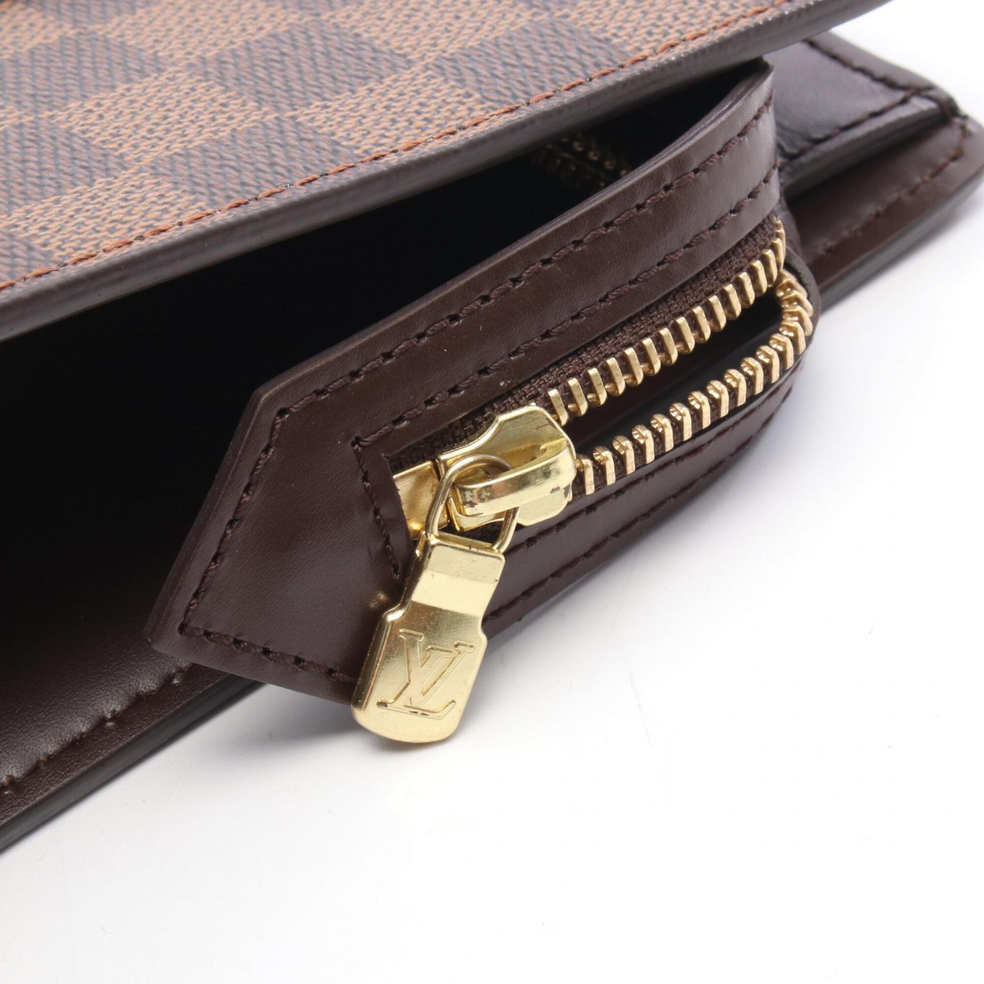 Louis Vuitton Brown Ebene Coated Canvas Damier Canvas Leather Handbag Tote Bag (Pre-Owned)