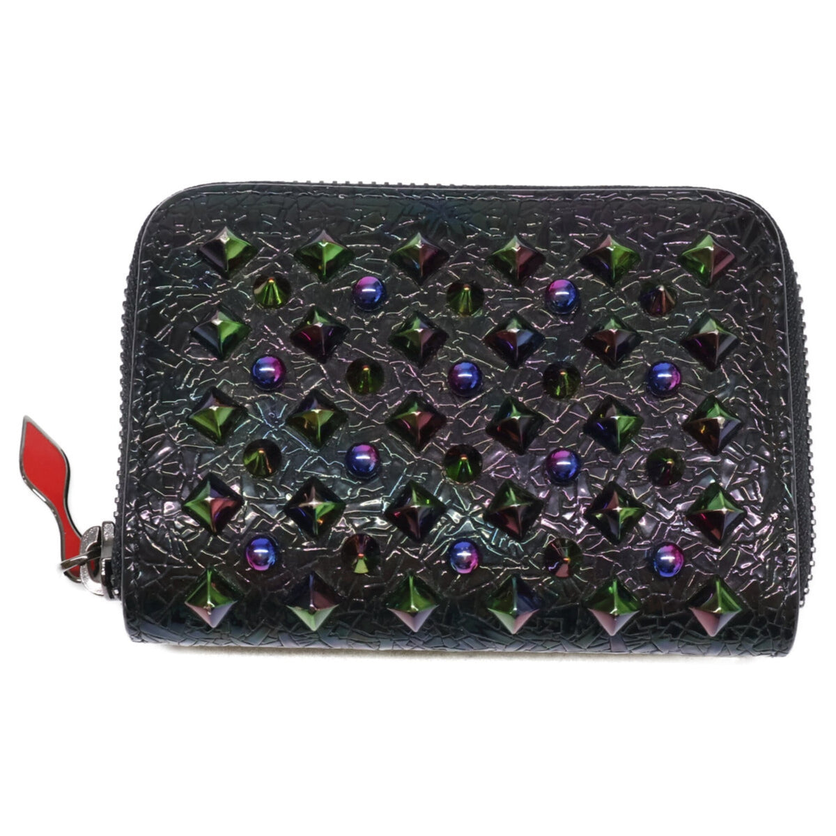 Christian Louboutin Black Multi-Color Coin Purse/Coin Case (Pre-Owned)
