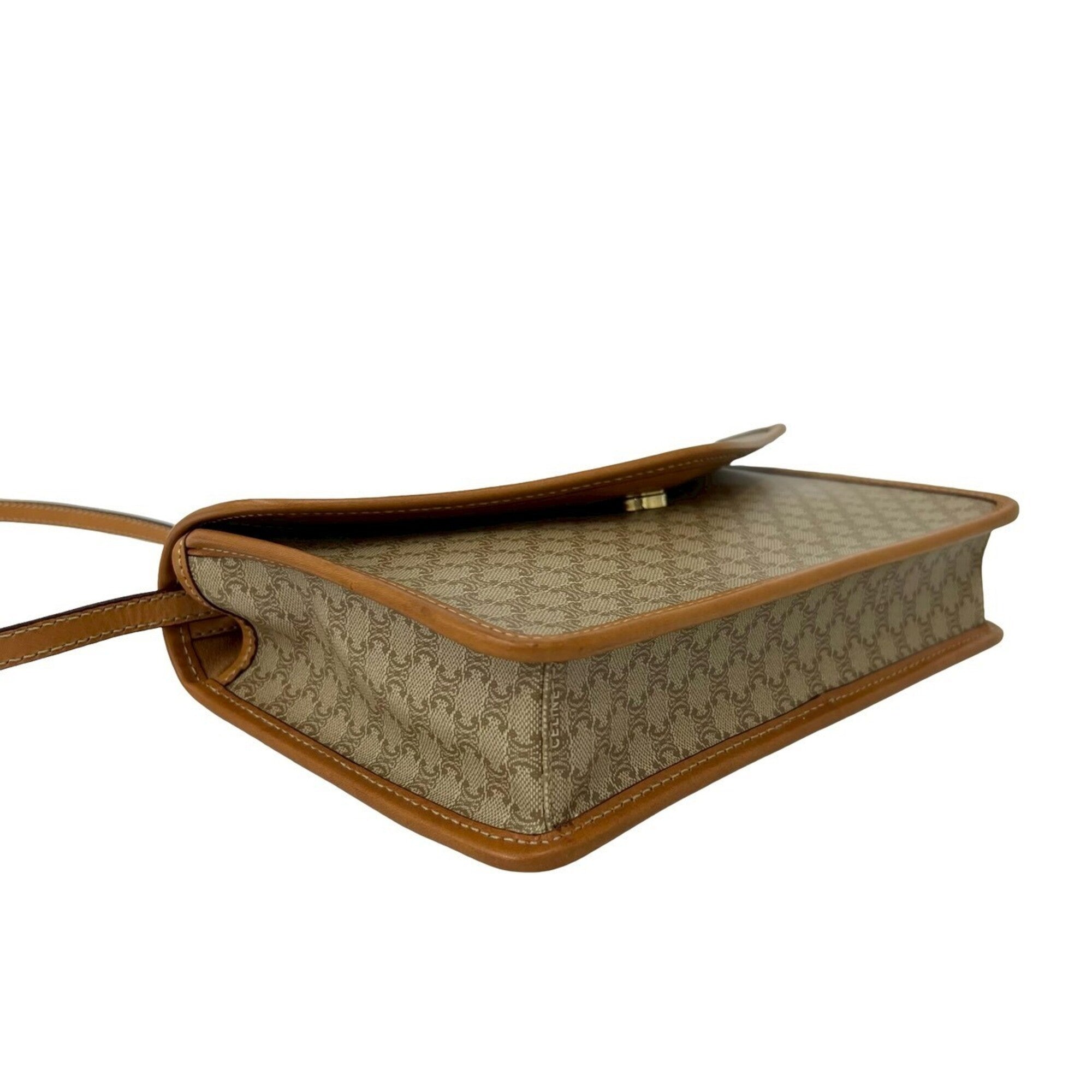 Celine Beige Brown Pvc Leather Pochette Shoulder Bag (Pre-Owned)